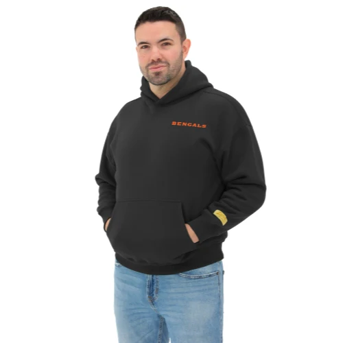 Zubaz NFL 90s Drop Shoulder Hoodie -MVP, CINCINNATI BENGALS - Image 4