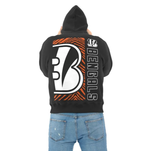 Zubaz NFL 90s Drop Shoulder Hoodie -MVP, CINCINNATI BENGALS - Image 5