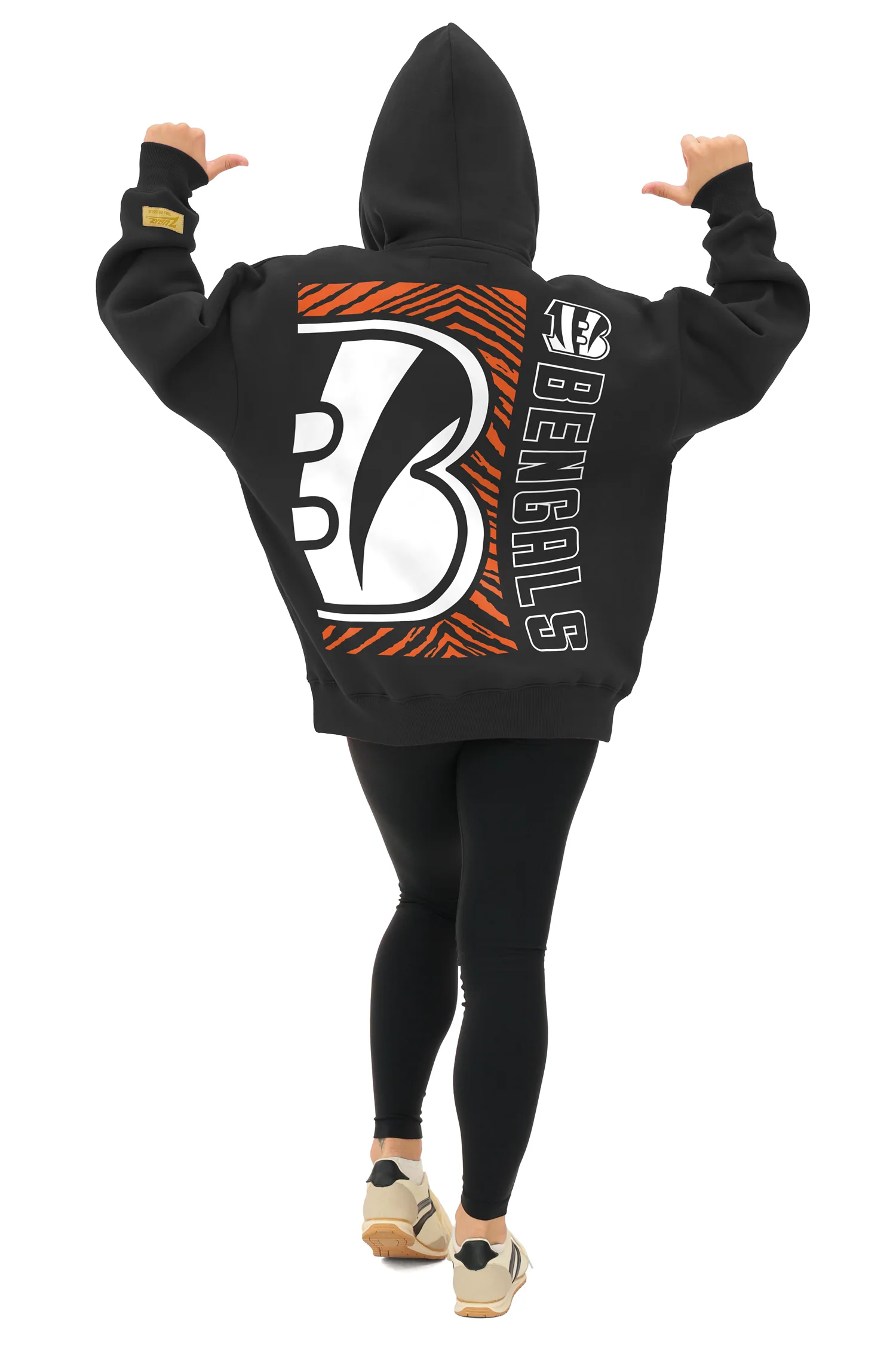 Zubaz NFL 90s Drop Shoulder Hoodie -MVP, CINCINNATI BENGALS - Image 8