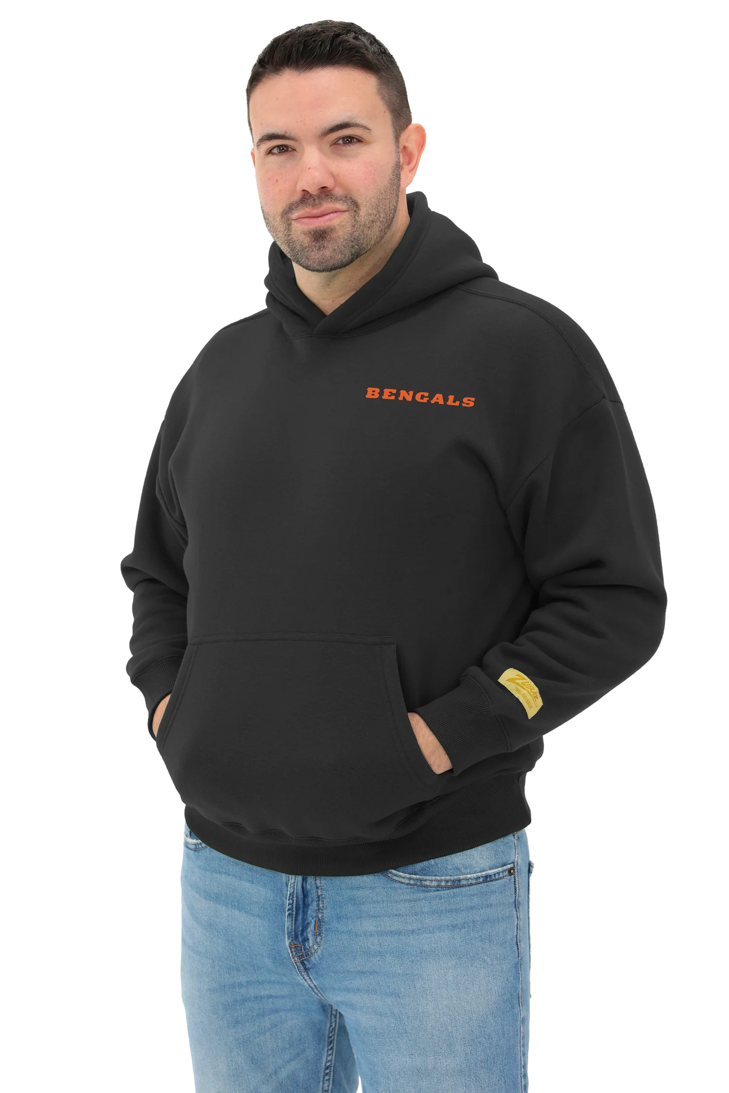 Zubaz NFL 90s Drop Shoulder Hoodie -MVP, CINCINNATI BENGALS - Image 9