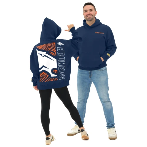 Zubaz NFL 90s Drop Shoulder Hoodie -MVP, DENVER BRONCOS