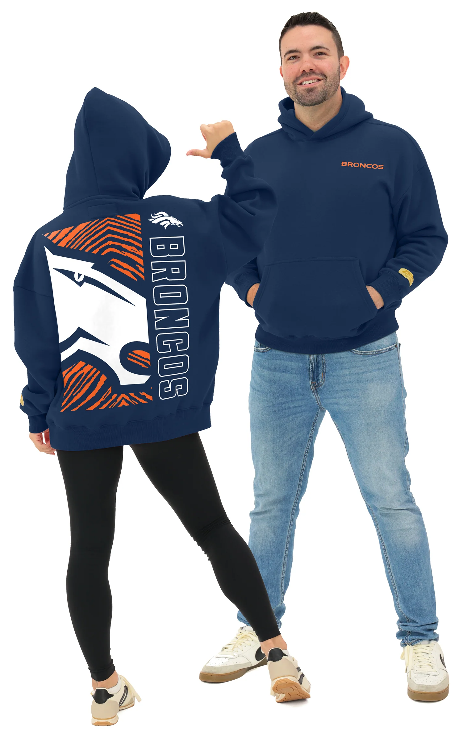 Zubaz NFL 90s Drop Shoulder Hoodie -MVP, DENVER BRONCOS - Image 12