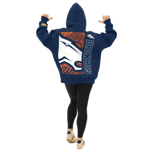 Zubaz NFL 90s Drop Shoulder Hoodie -MVP, DENVER BRONCOS - Image 3