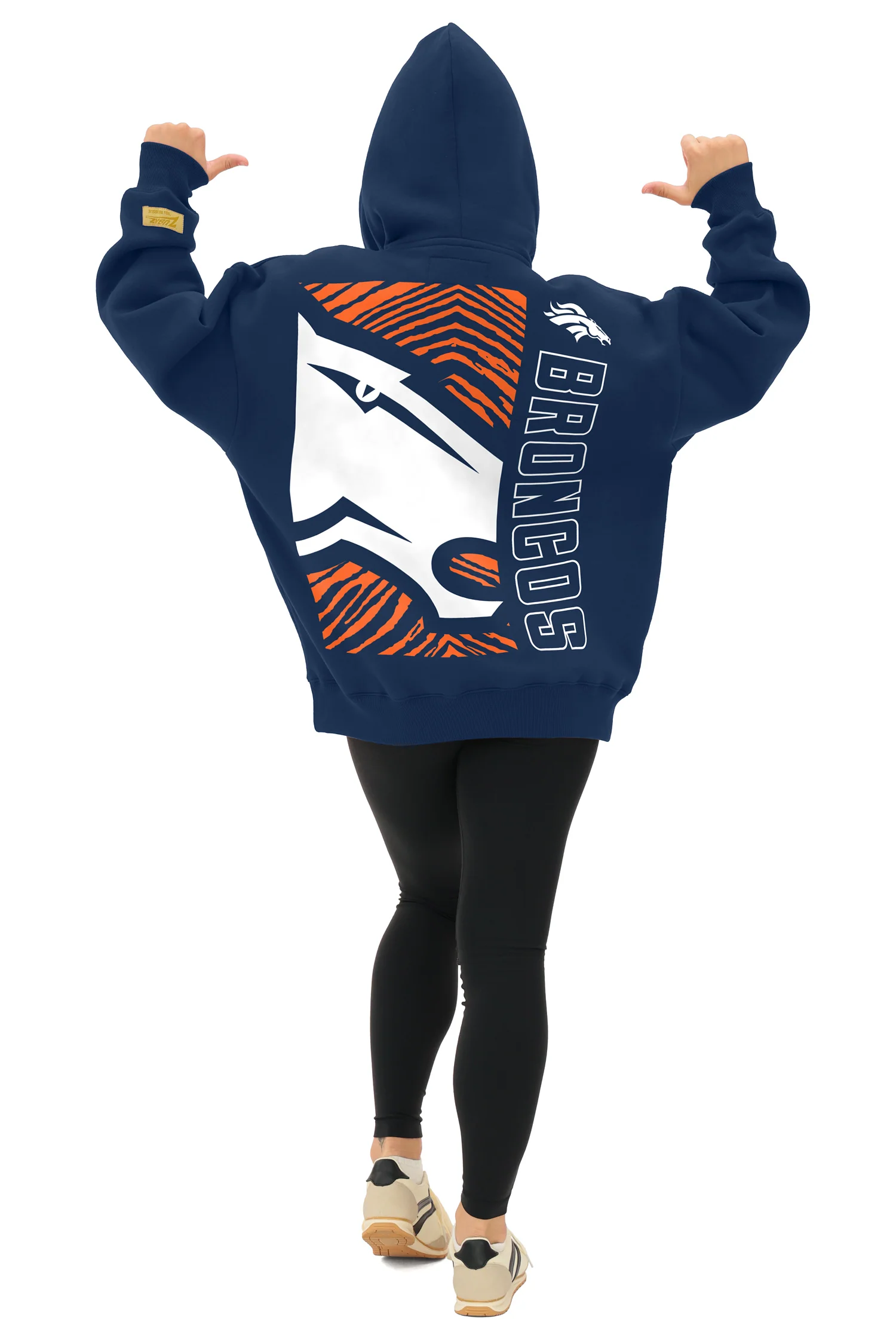 Zubaz NFL 90s Drop Shoulder Hoodie -MVP, DENVER BRONCOS - Image 8