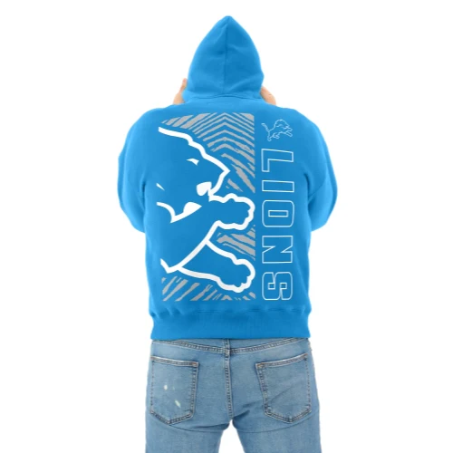 Zubaz NFL 90s Drop Shoulder Hoodie -MVP, DETROIT LIONS - Image 5