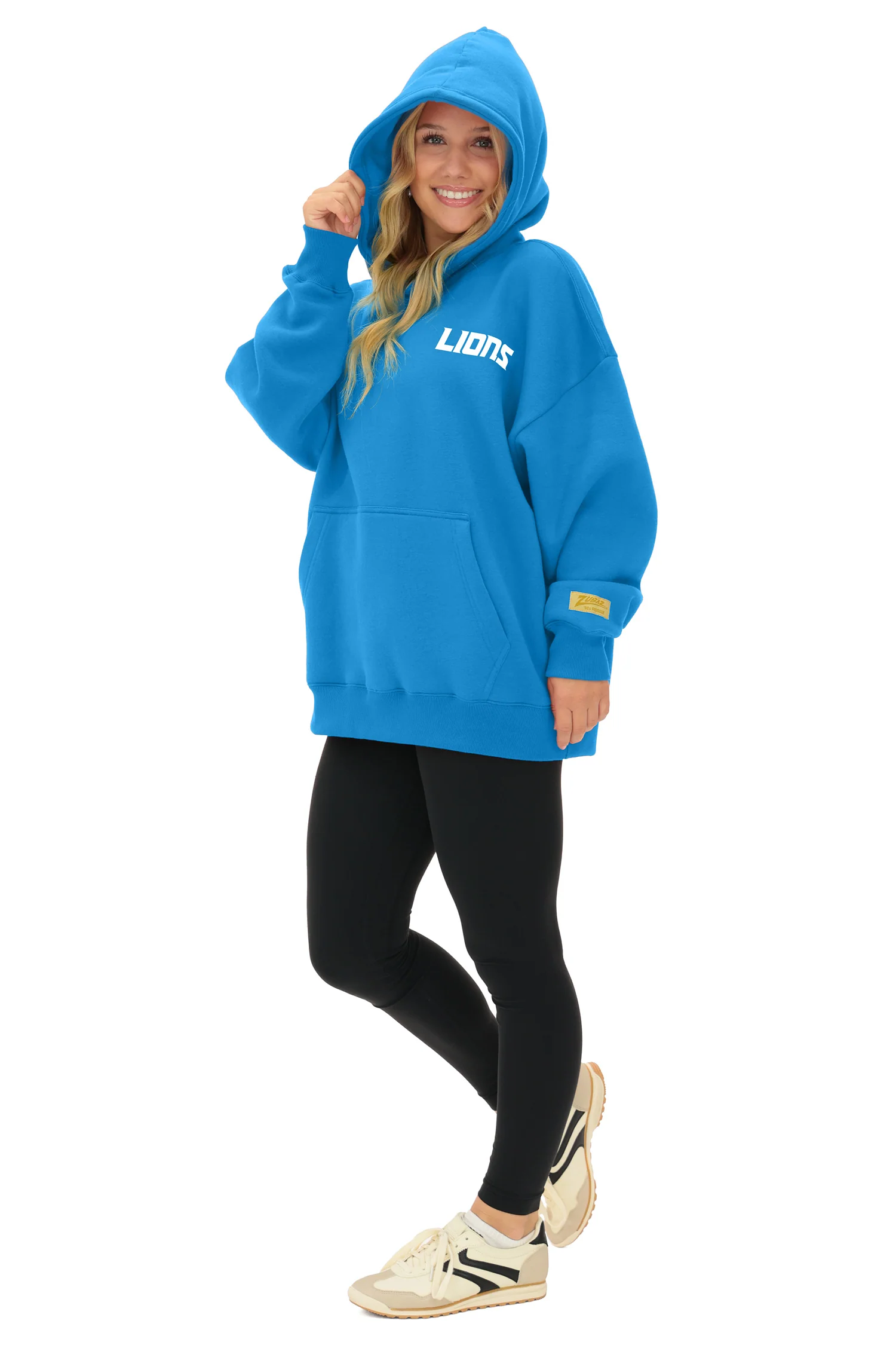 Zubaz NFL 90s Drop Shoulder Hoodie -MVP, DETROIT LIONS - Image 7