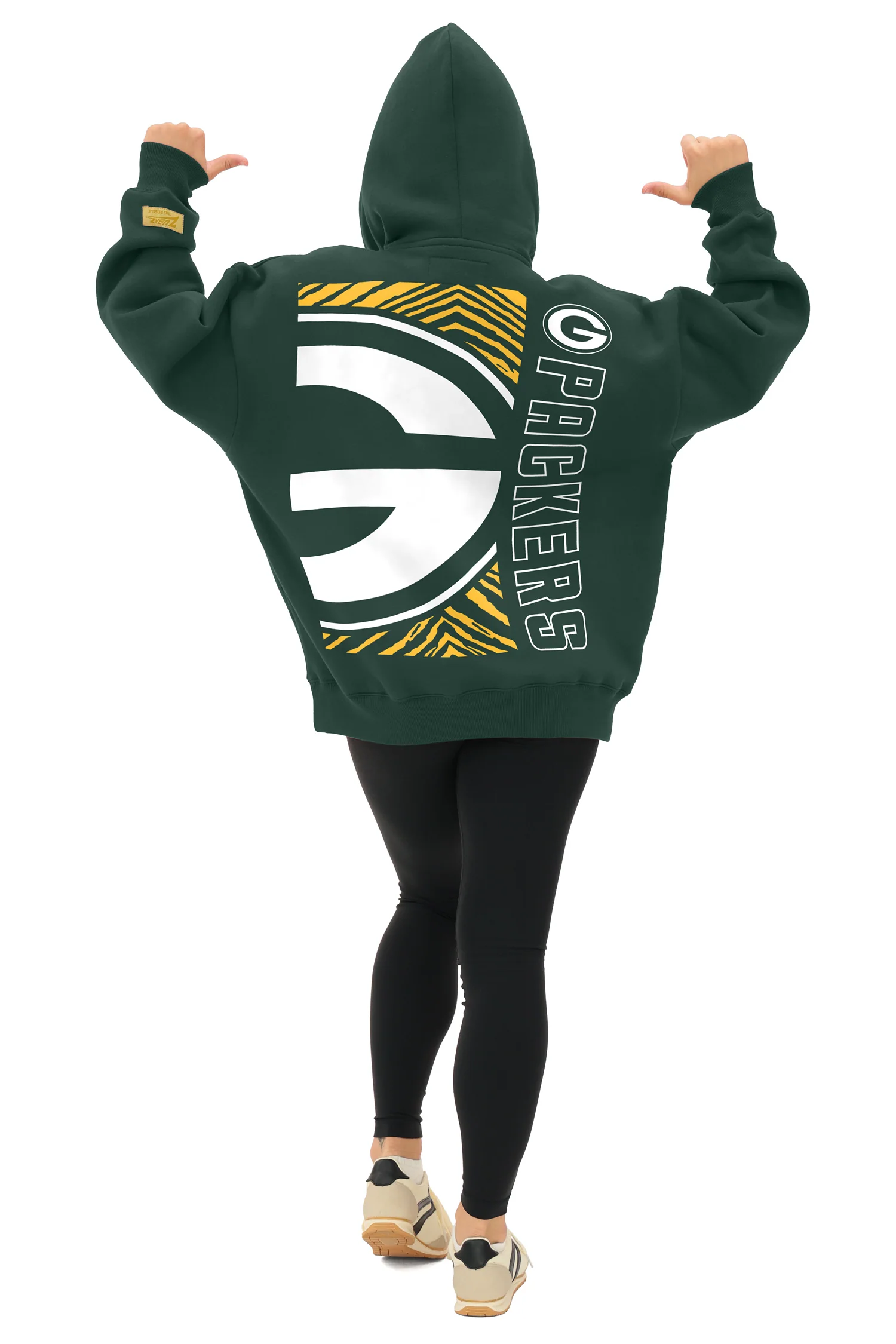 Zubaz NFL   90s Drop Shoulder Hoodie -MVP, GREEN BAY PACKERS - Image 3