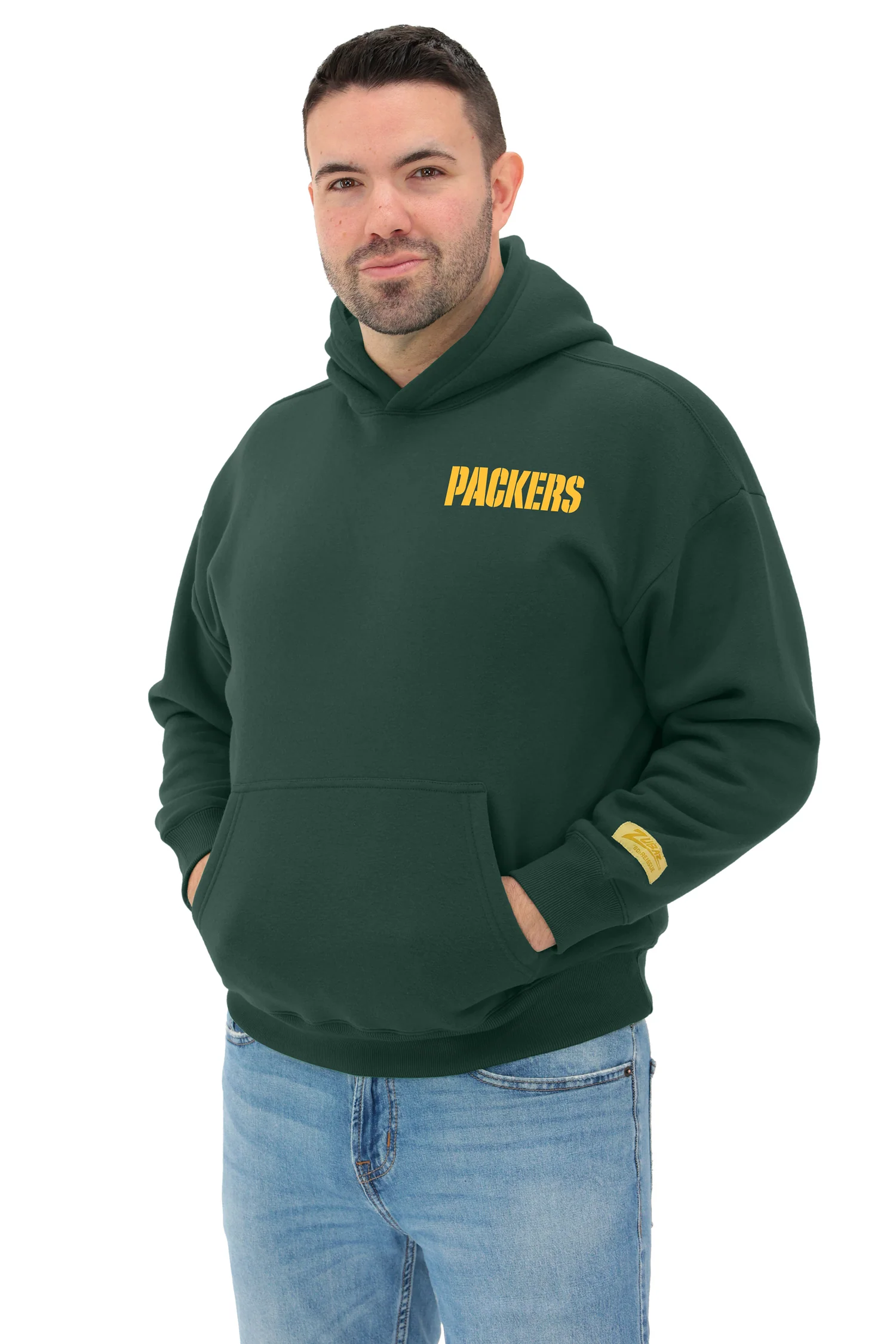 Zubaz NFL   90s Drop Shoulder Hoodie -MVP, GREEN BAY PACKERS - Image 4