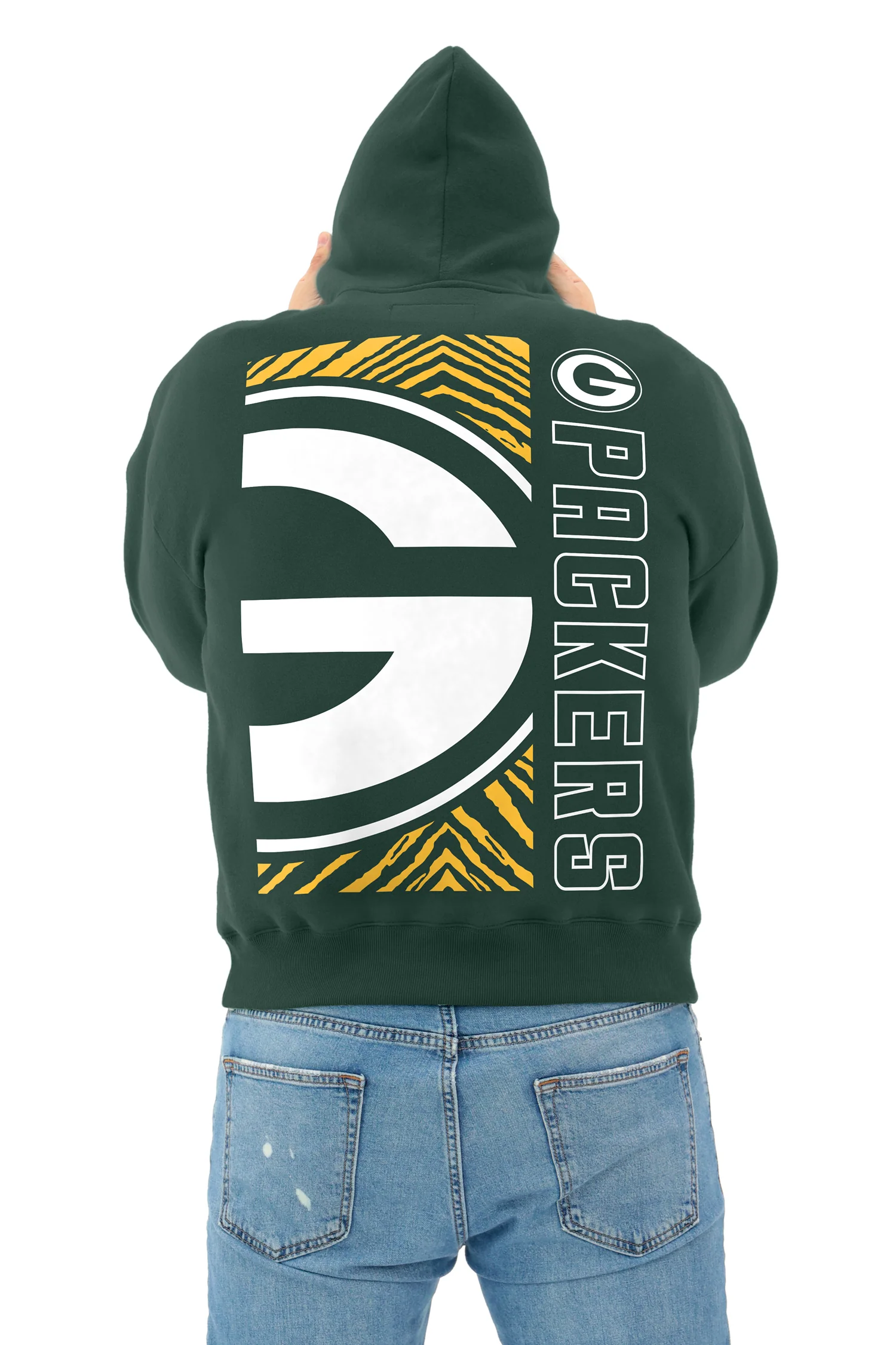 Zubaz NFL   90s Drop Shoulder Hoodie -MVP, GREEN BAY PACKERS - Image 5