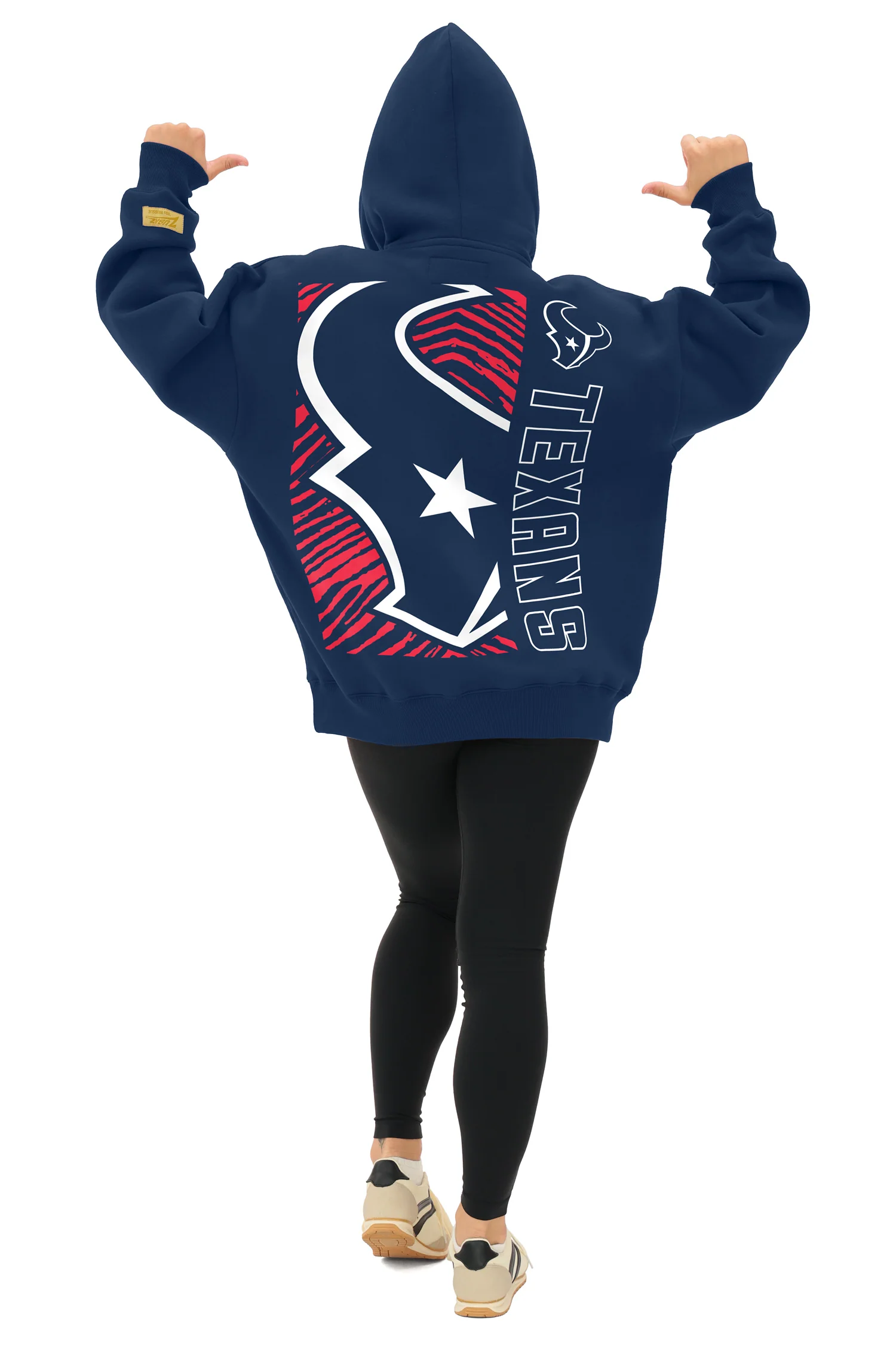 Zubaz NFL 90s Drop Shoulder Hoodie -MVP, HOUSTON TEXANS - Image 3