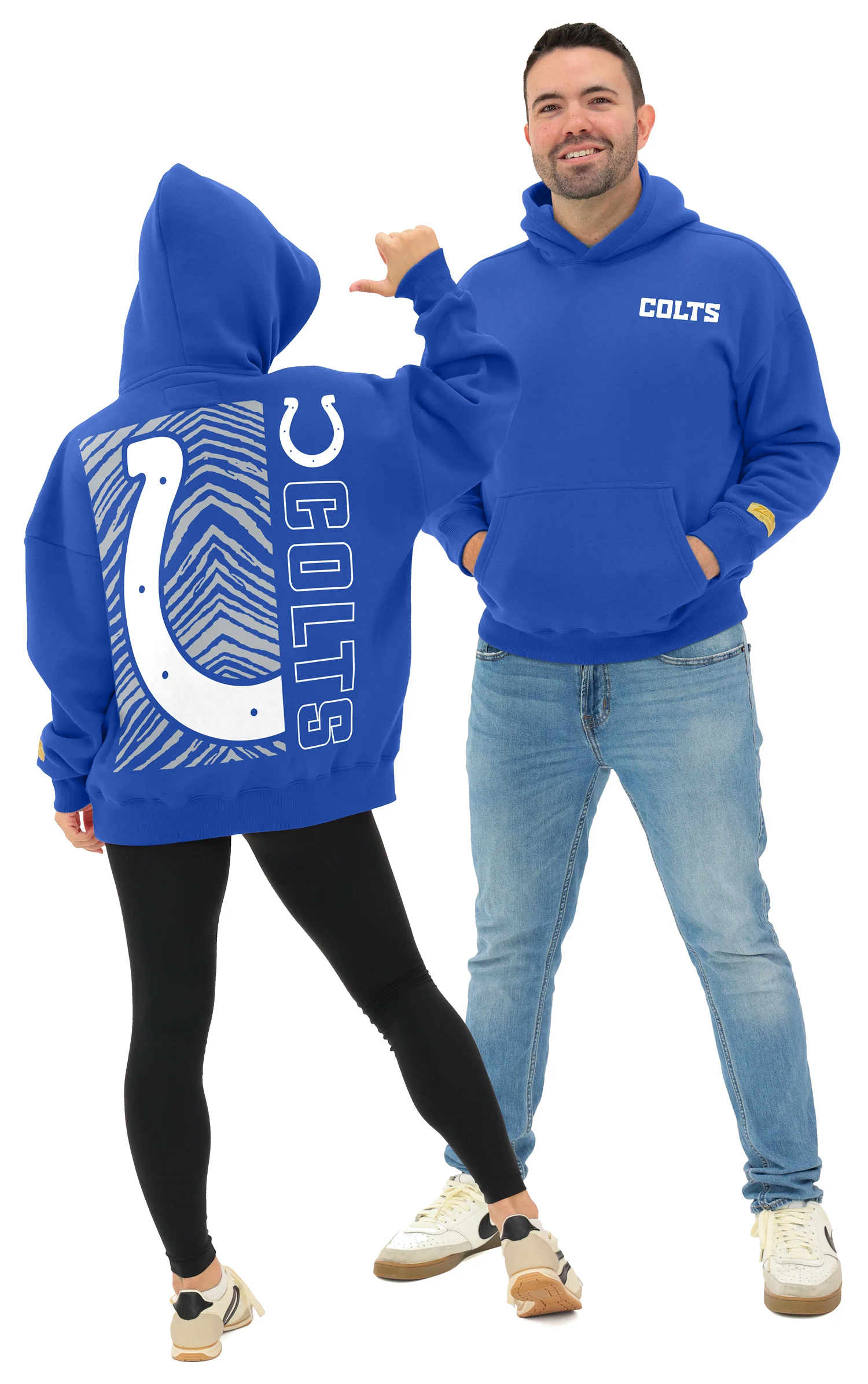 Zubaz NFL 90s Drop Shoulder Hoodie -MVP, INDIANAPOLIS COLTS