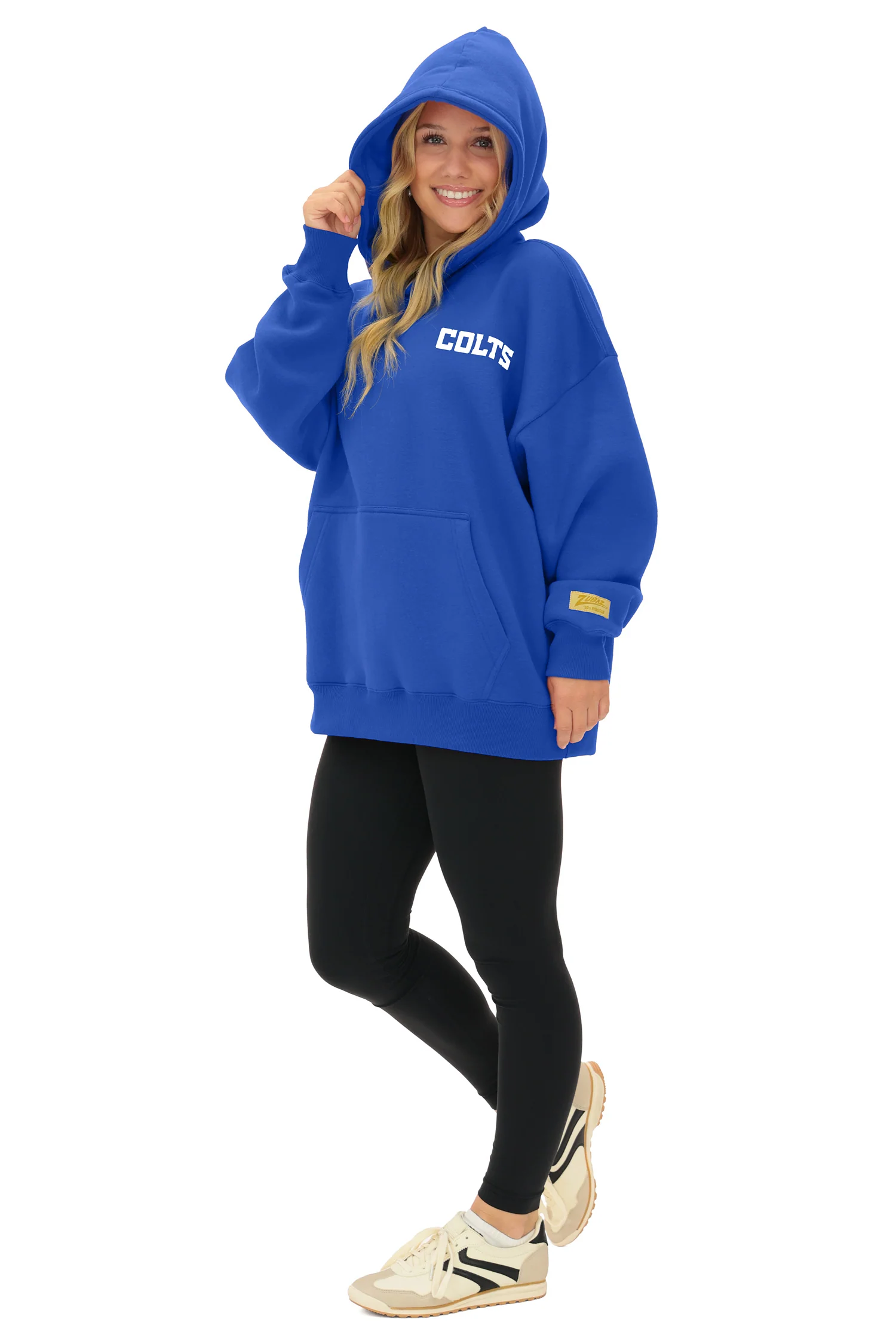 Zubaz NFL 90s Drop Shoulder Hoodie -MVP, INDIANAPOLIS COLTS - Image 2