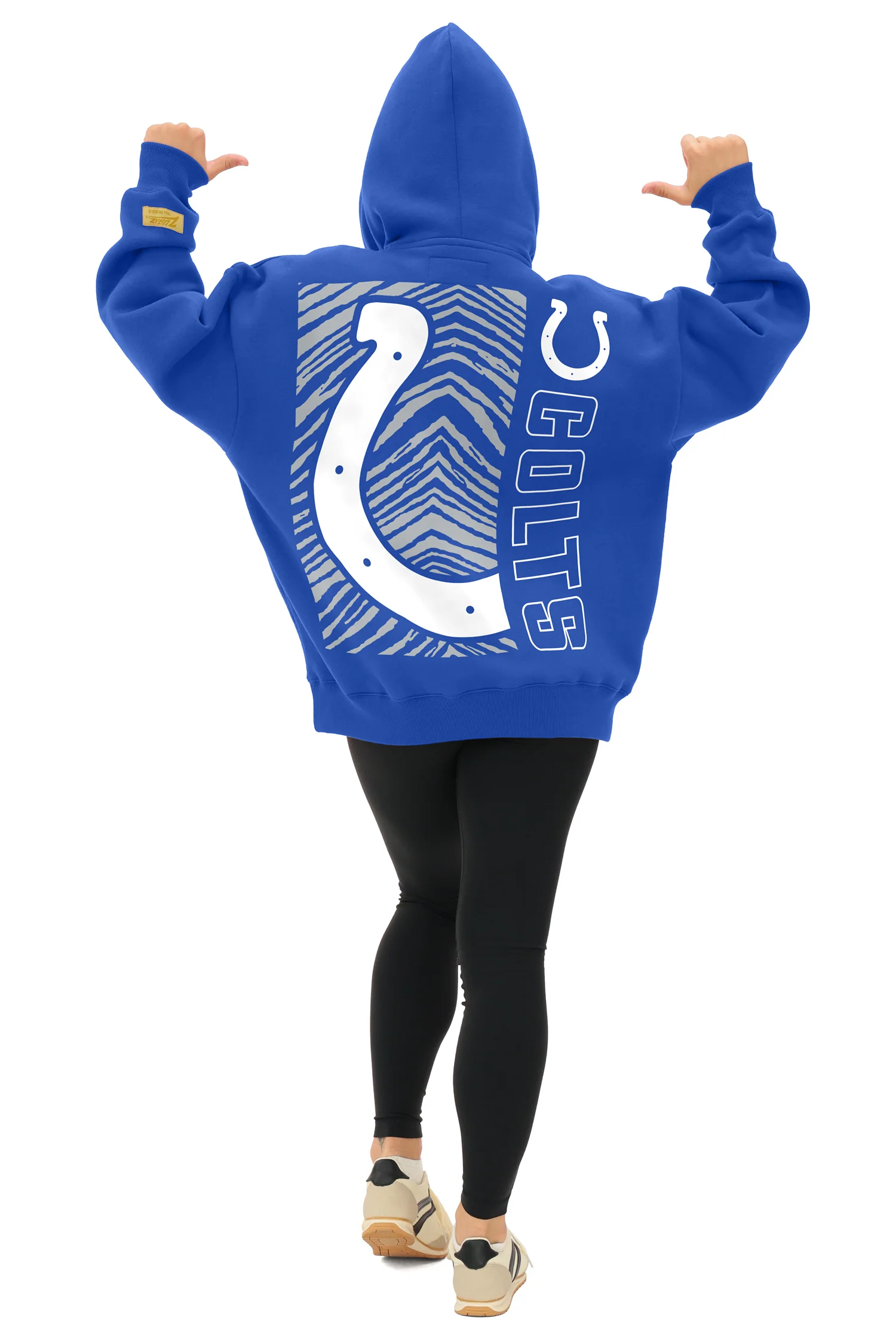 Zubaz NFL 90s Drop Shoulder Hoodie -MVP, INDIANAPOLIS COLTS - Image 3