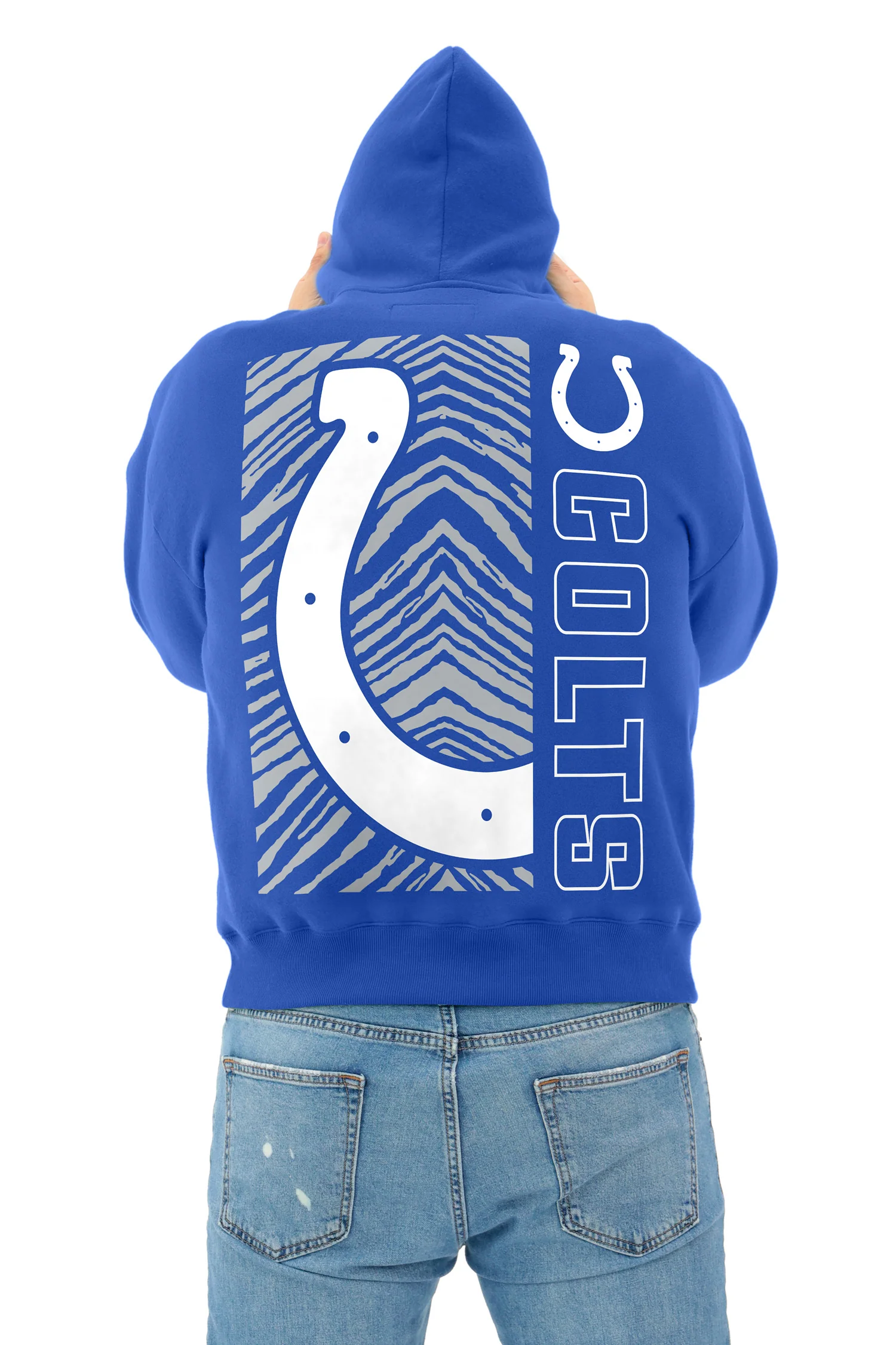 Zubaz NFL 90s Drop Shoulder Hoodie -MVP, INDIANAPOLIS COLTS - Image 5