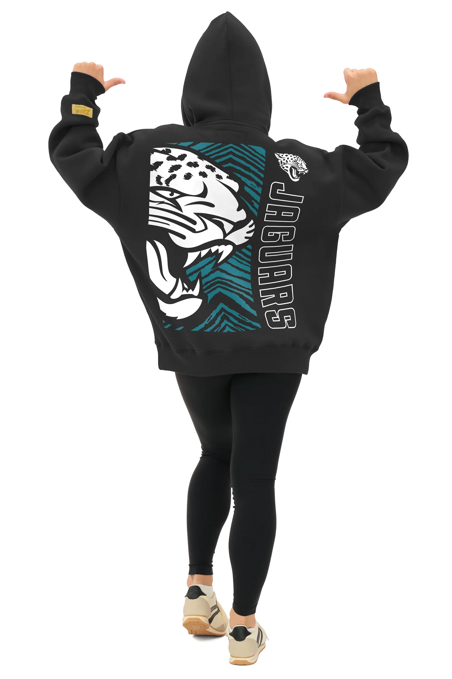 Zubaz NFL 90s Drop Shoulder Hoodie -MVP, JACKSONVILLE JAGUARS - Image 3