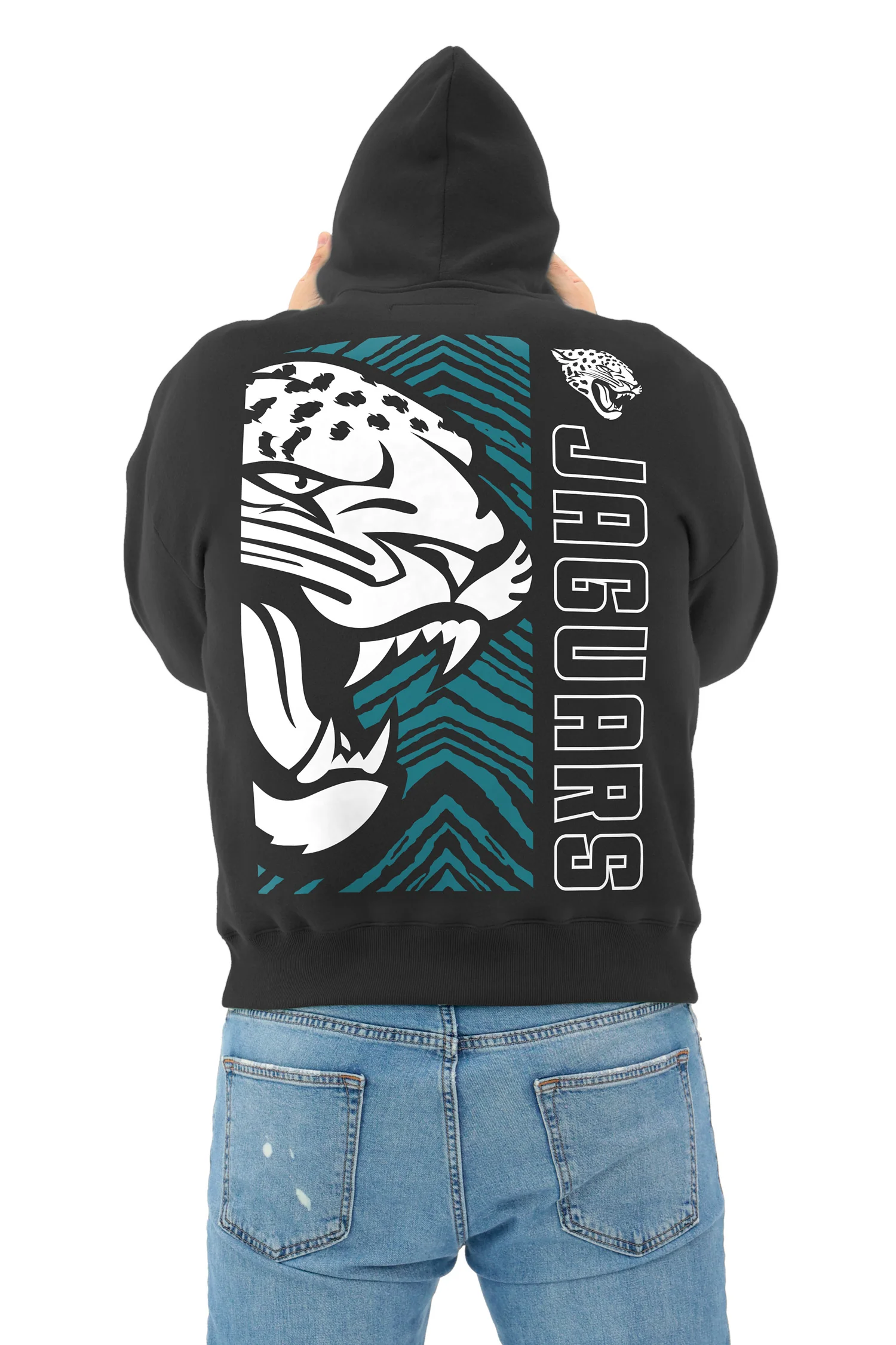 Zubaz NFL 90s Drop Shoulder Hoodie -MVP, JACKSONVILLE JAGUARS - Image 5