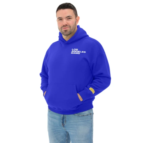 Zubaz NFL 90s Drop Shoulder Hoodie -MVP, LOS ANGELES RAMS - Image 4