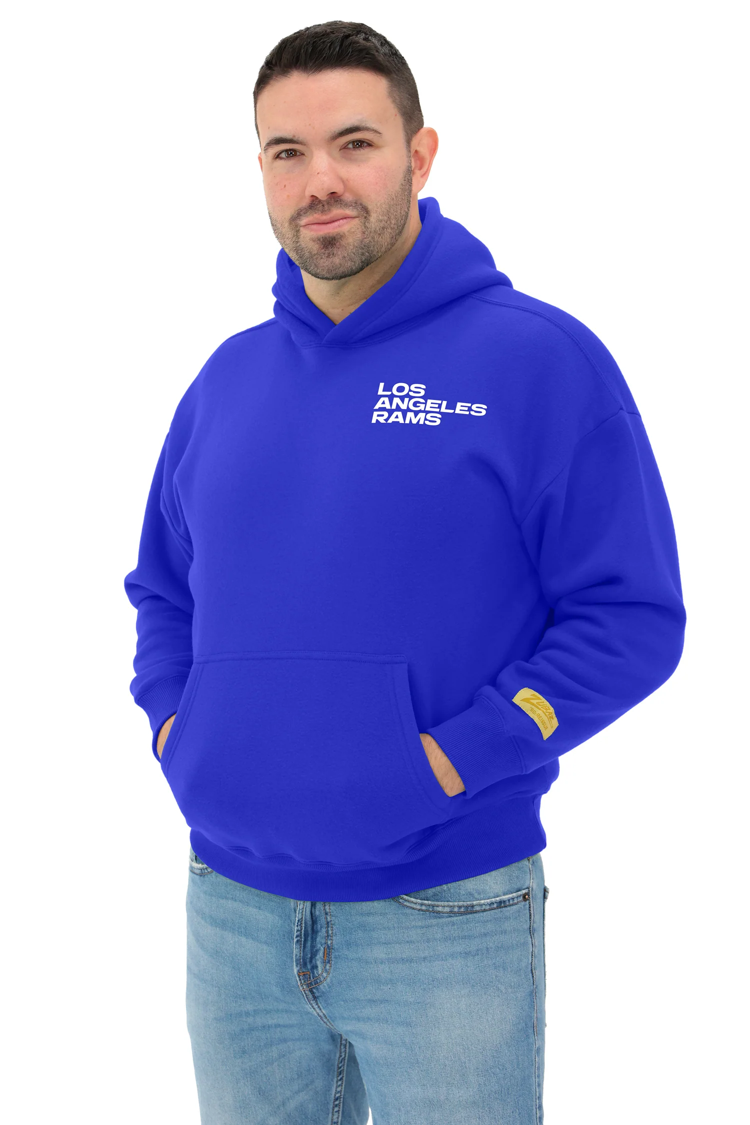 Zubaz NFL 90s Drop Shoulder Hoodie -MVP, LOS ANGELES RAMS - Image 9