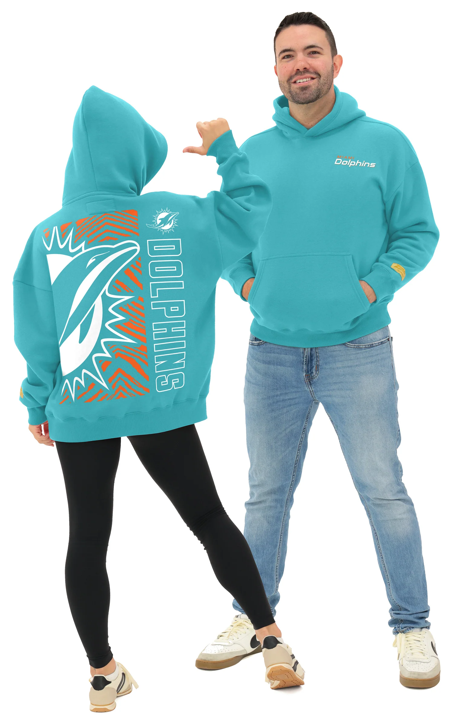 Zubaz NFL   90s Drop Shoulder Hoodie -MVP, MIAMI DOLPHINS - Image 12