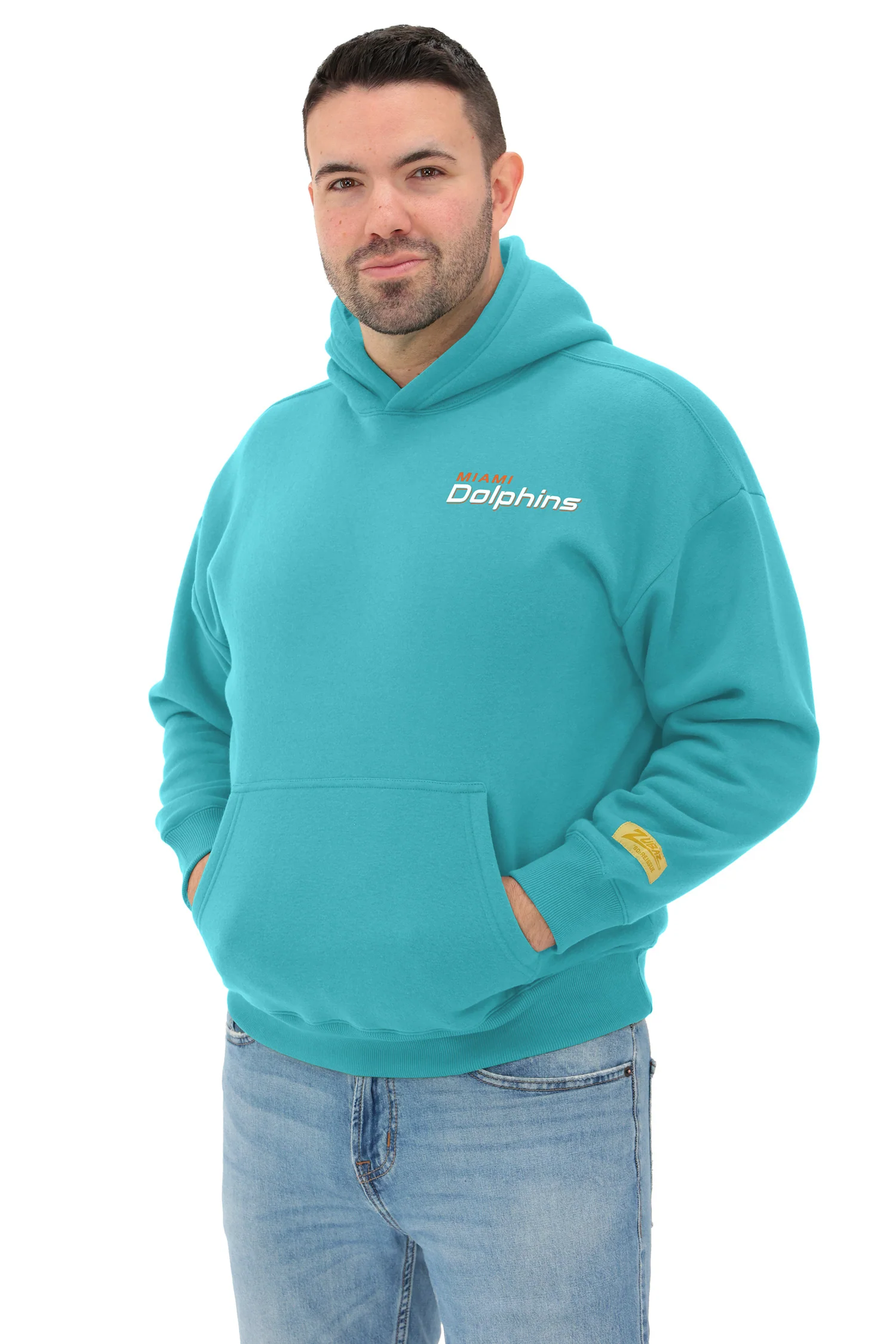 Zubaz NFL   90s Drop Shoulder Hoodie -MVP, MIAMI DOLPHINS - Image 9