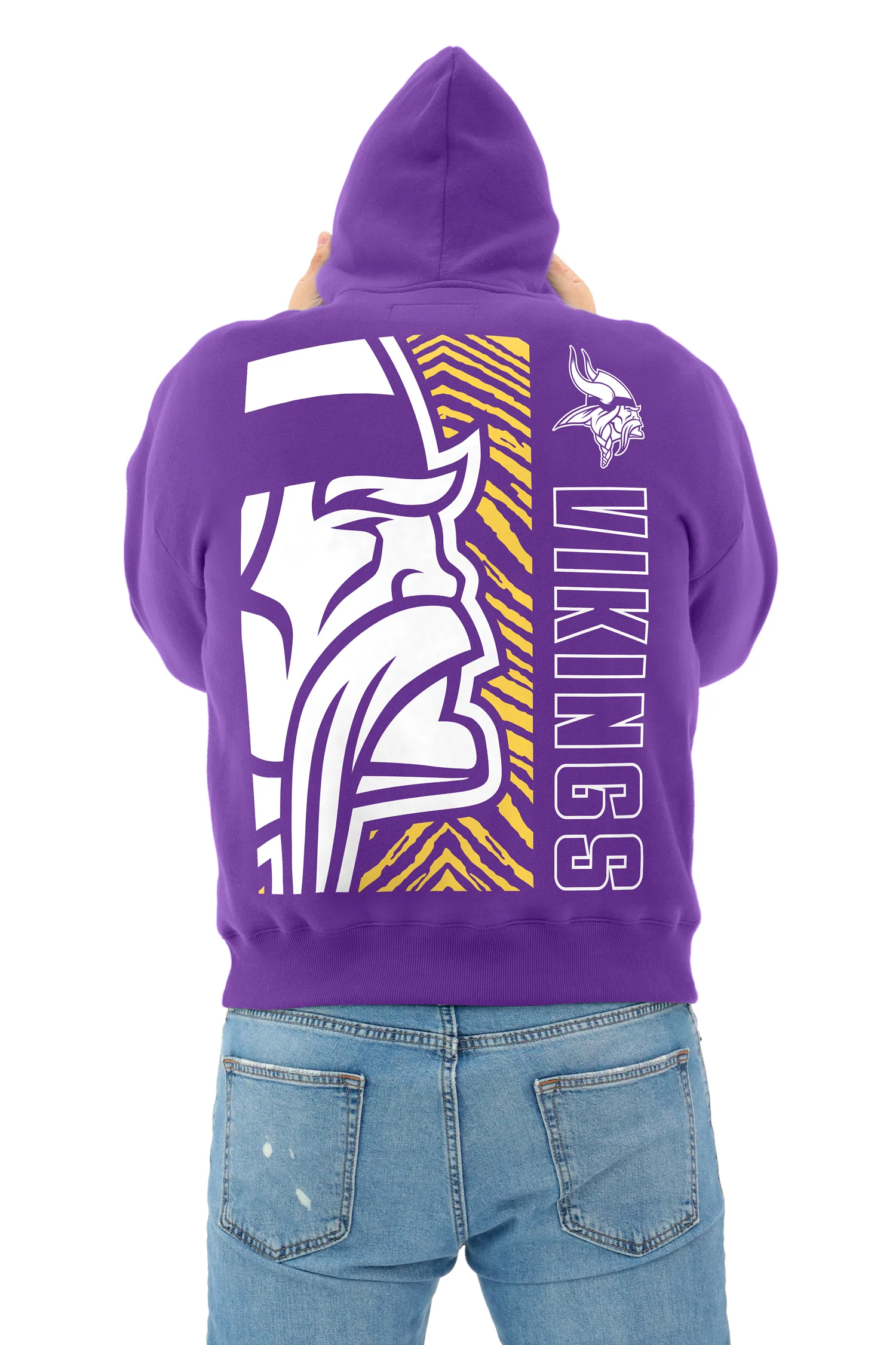 Zubaz NFL 90s Drop Shoulder Hoodie -MVP, MINNESOTA VIKINGS - Image 10