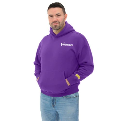 Zubaz NFL 90s Drop Shoulder Hoodie -MVP, MINNESOTA VIKINGS - Image 4