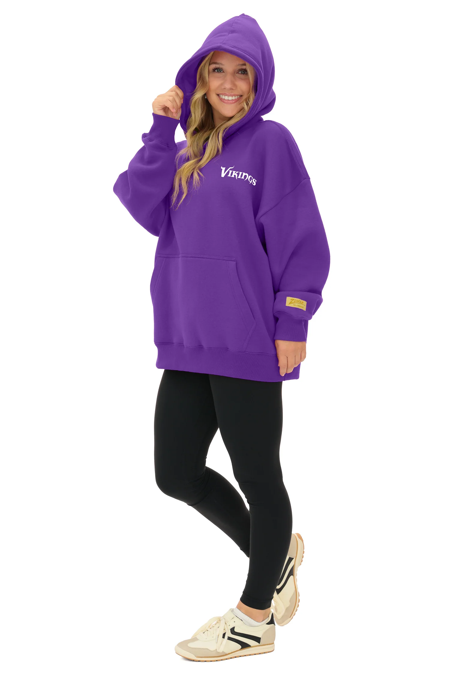 Zubaz NFL 90s Drop Shoulder Hoodie -MVP, MINNESOTA VIKINGS - Image 7