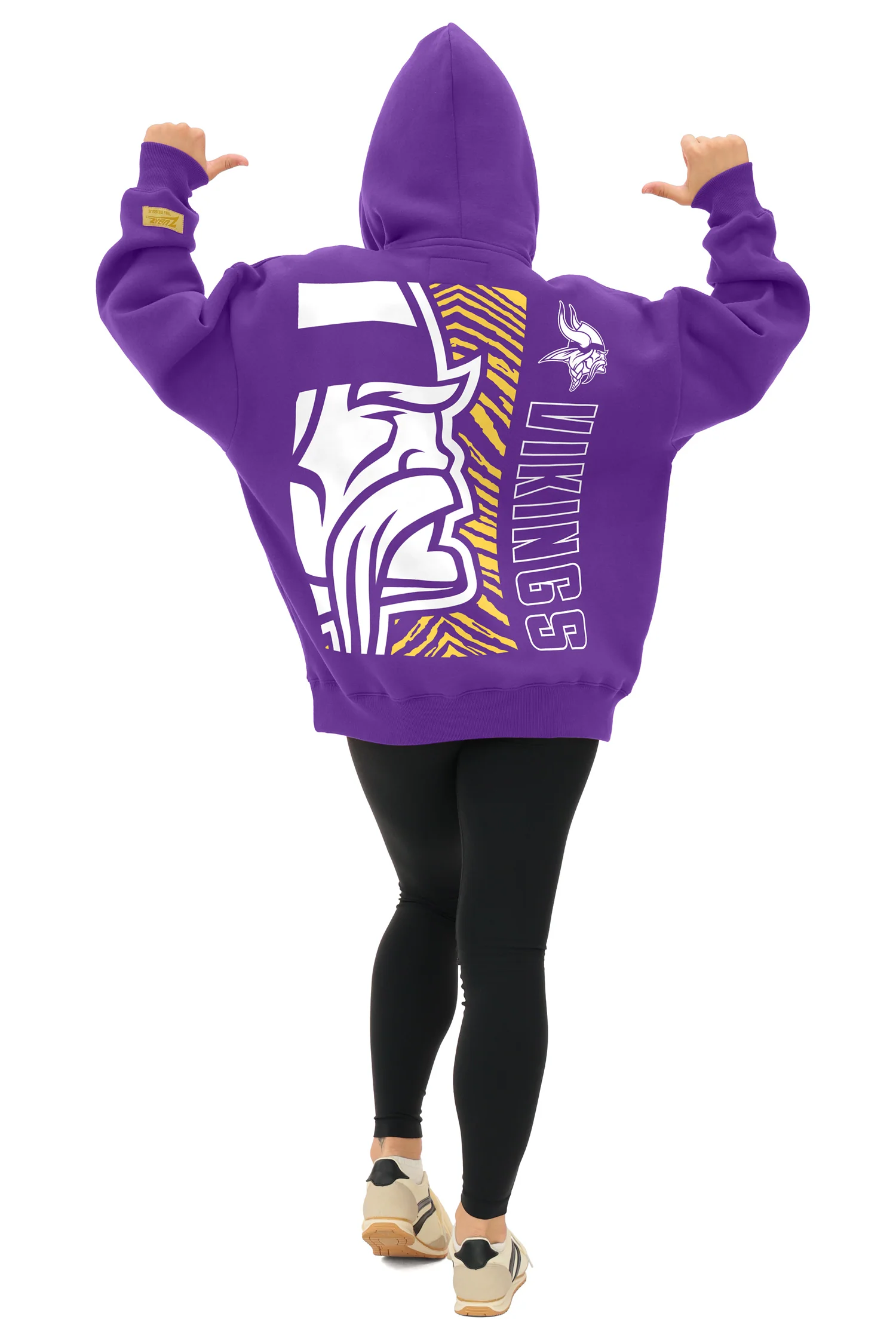 Zubaz NFL 90s Drop Shoulder Hoodie -MVP, MINNESOTA VIKINGS - Image 8