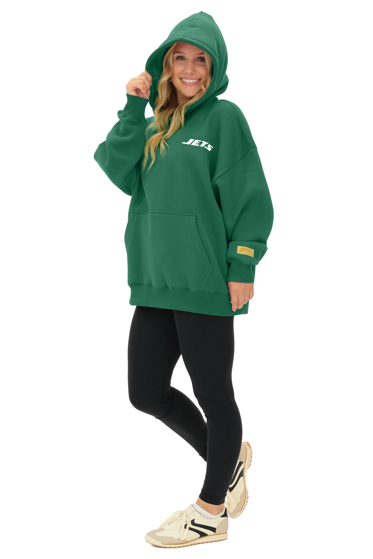 Zubaz NFL   90s Drop Shoulder Hoodie -MVP, NEW YORK JETS - Image 2