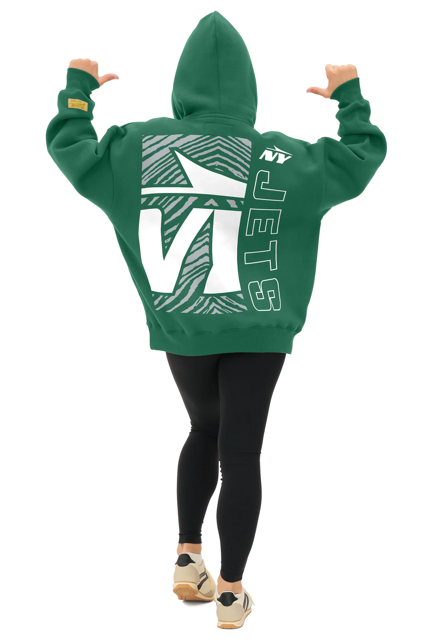 Zubaz NFL   90s Drop Shoulder Hoodie -MVP, NEW YORK JETS - Image 3