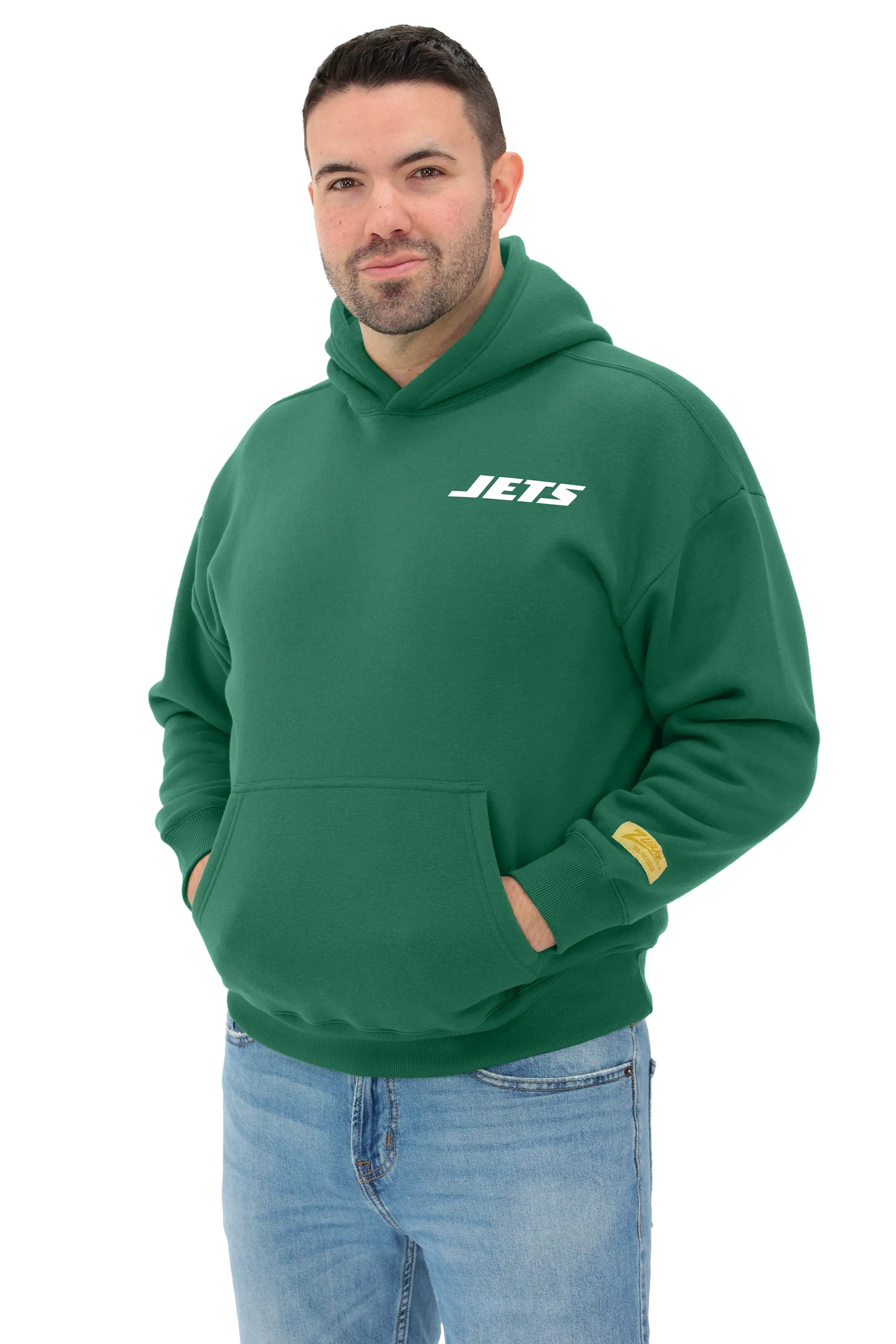 Zubaz NFL   90s Drop Shoulder Hoodie -MVP, NEW YORK JETS - Image 4