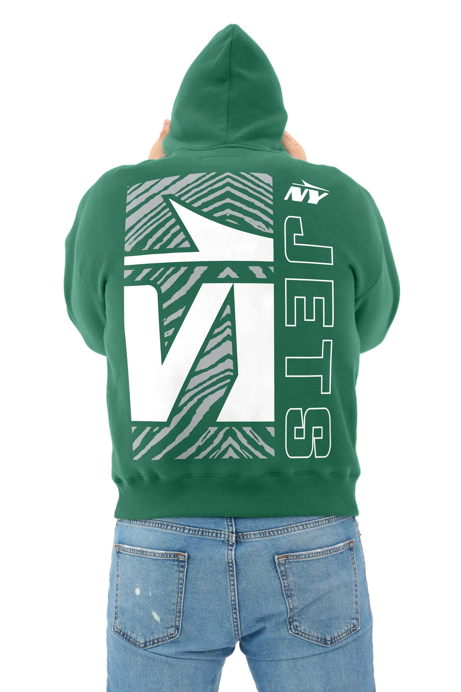 Zubaz NFL   90s Drop Shoulder Hoodie -MVP, NEW YORK JETS - Image 5
