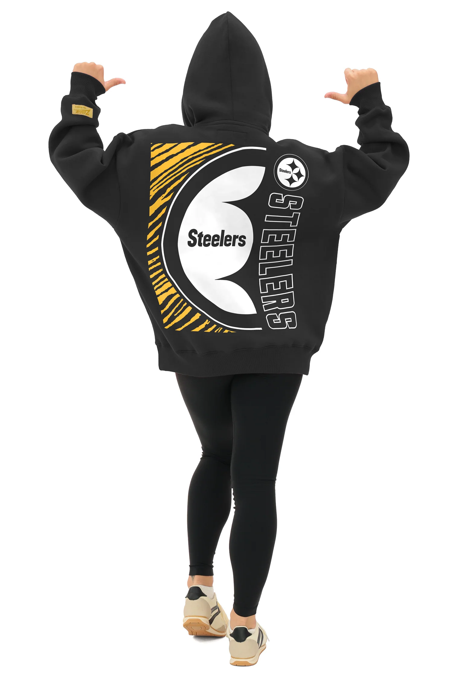 Zubaz NFL 90s Drop Shoulder Hoodie -MVP, PITTSBURGH STEELERS - Image 3