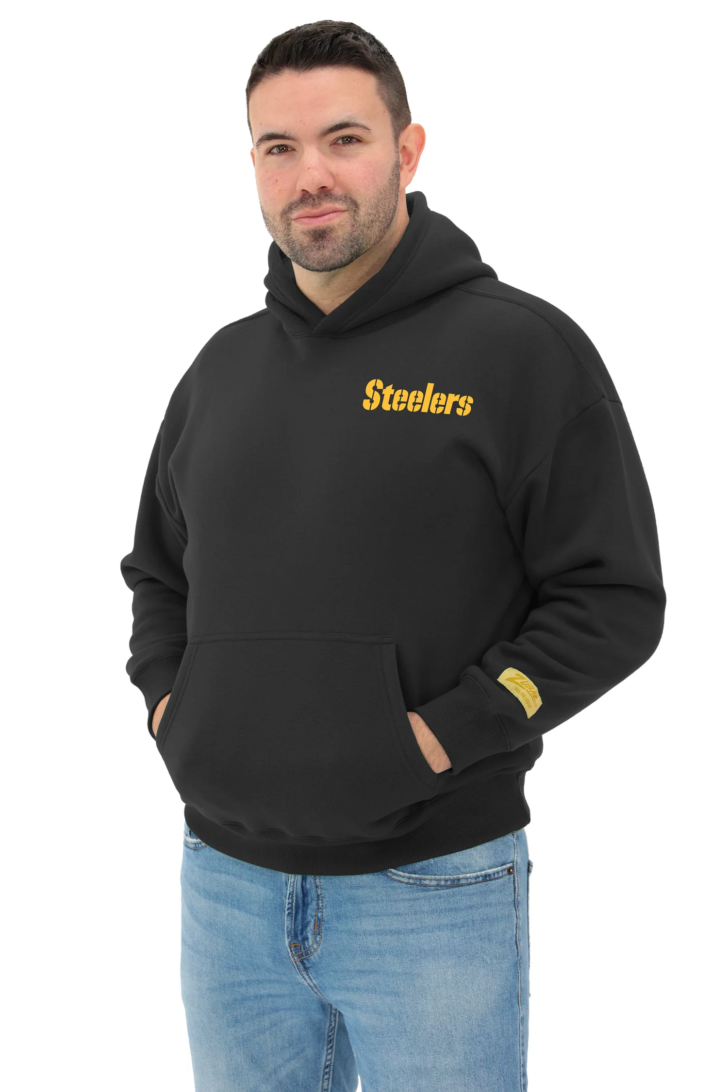 Zubaz NFL 90s Drop Shoulder Hoodie -MVP, PITTSBURGH STEELERS - Image 4