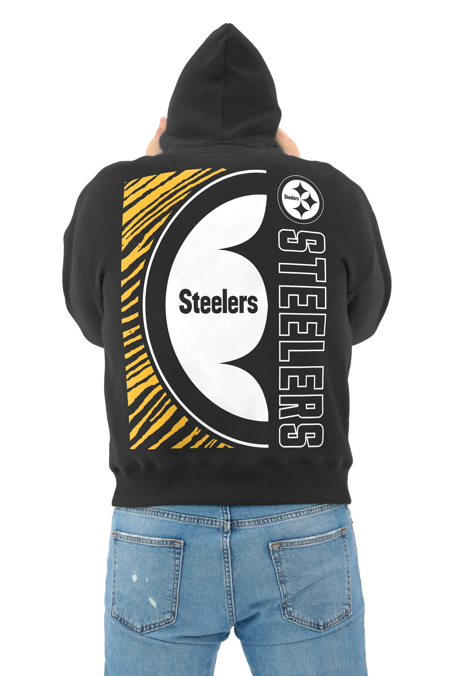 Zubaz NFL 90s Drop Shoulder Hoodie -MVP, PITTSBURGH STEELERS - Image 5