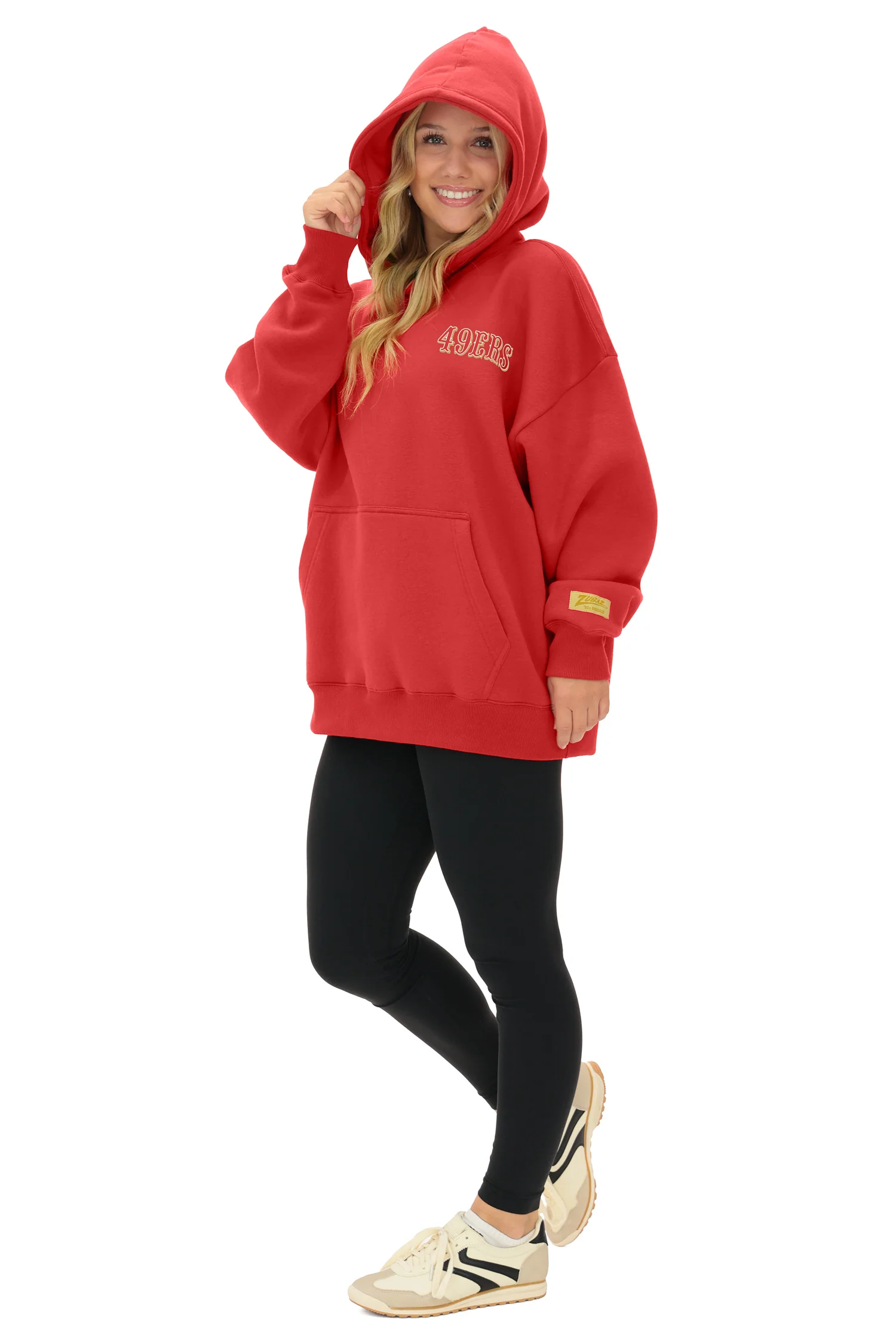 Zubaz NFL 90s Drop Shoulder Hoodie -MVP, SAN FRANCISCO 49ERS - Image 2