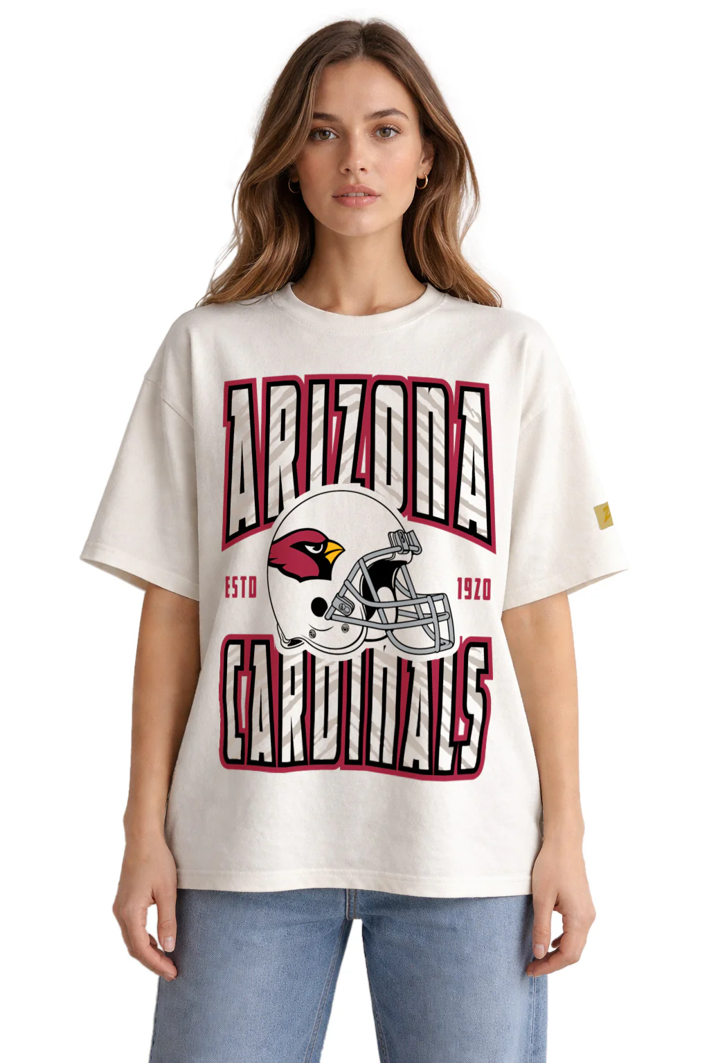 Zubaz NFL 90s SS Tee- Helmet-Off White, ARIZONA CARDINALS - Image 22