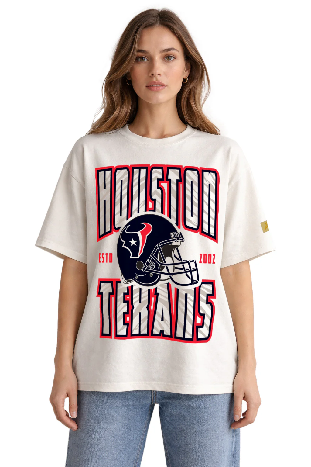 Zubaz NFL 90s SS Tee- Helmet-Off White, HOUSTON TEXANS - Image 22