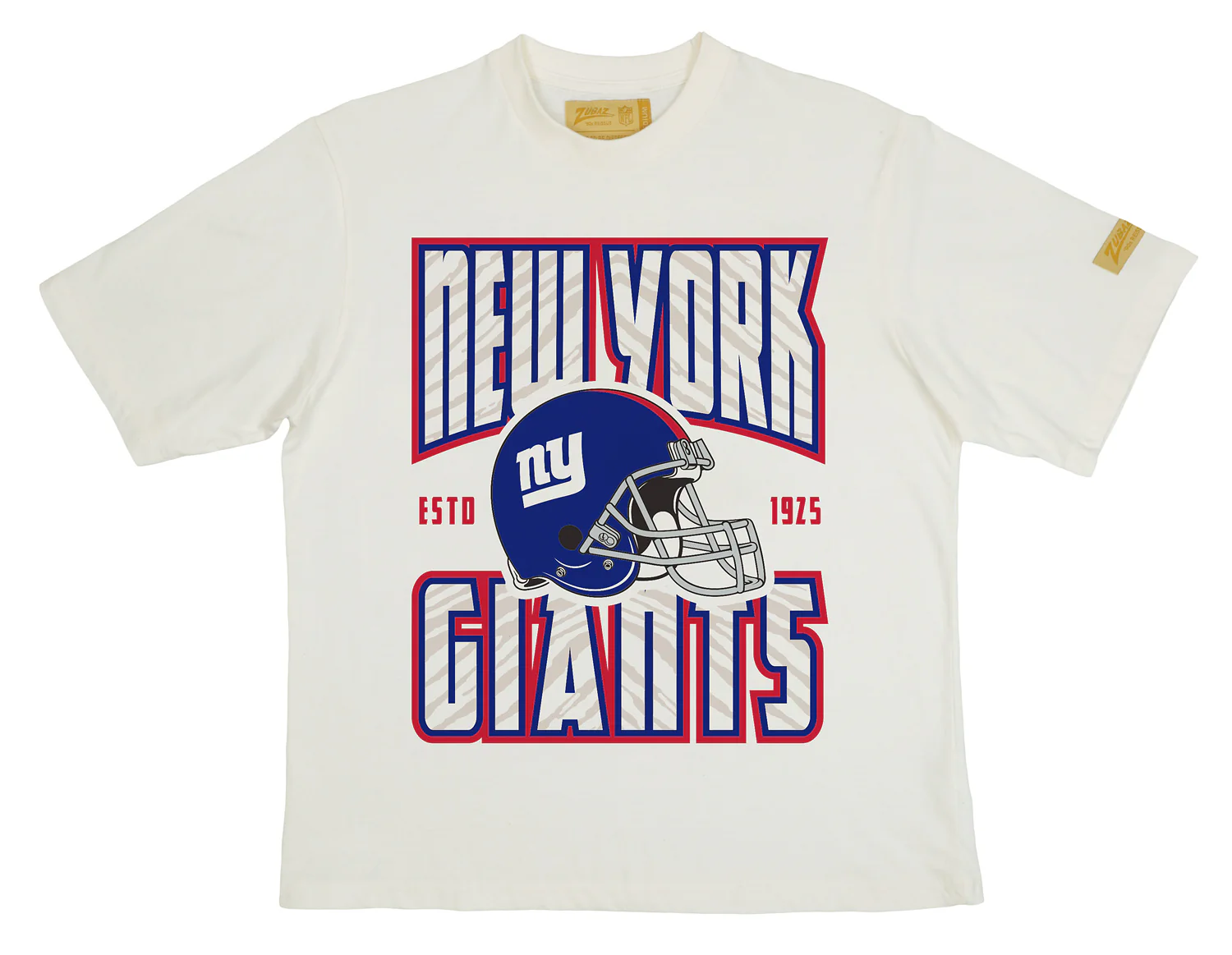 Zubaz NFL 90s SS Tee- Helmet-Off White, NEW YORK GIANTS - Image 33