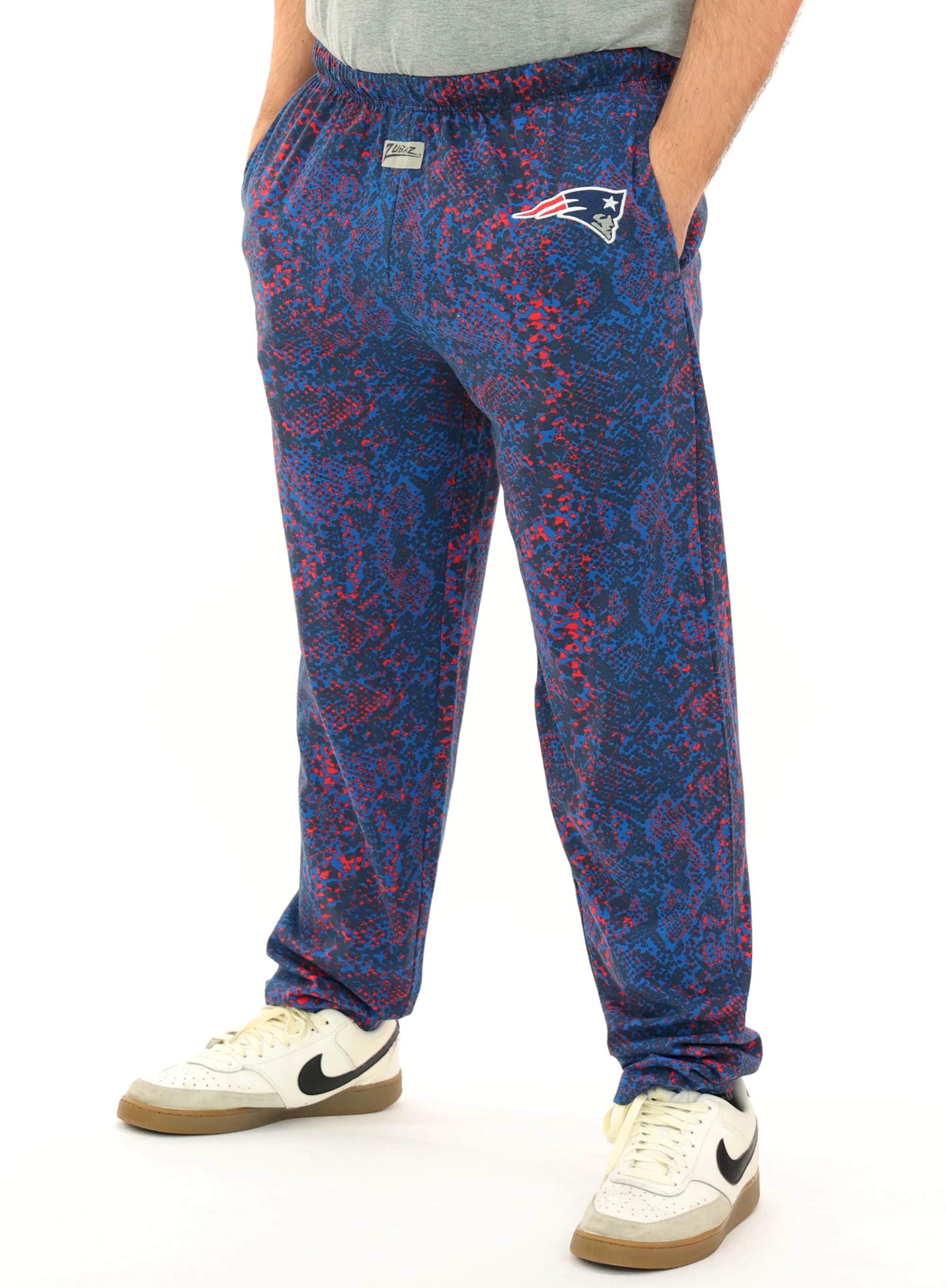 Zubaz NFL Adult Unisex Z88 Embroidered Post Pattern Pant, New England Patriots, X-Small - Image 3