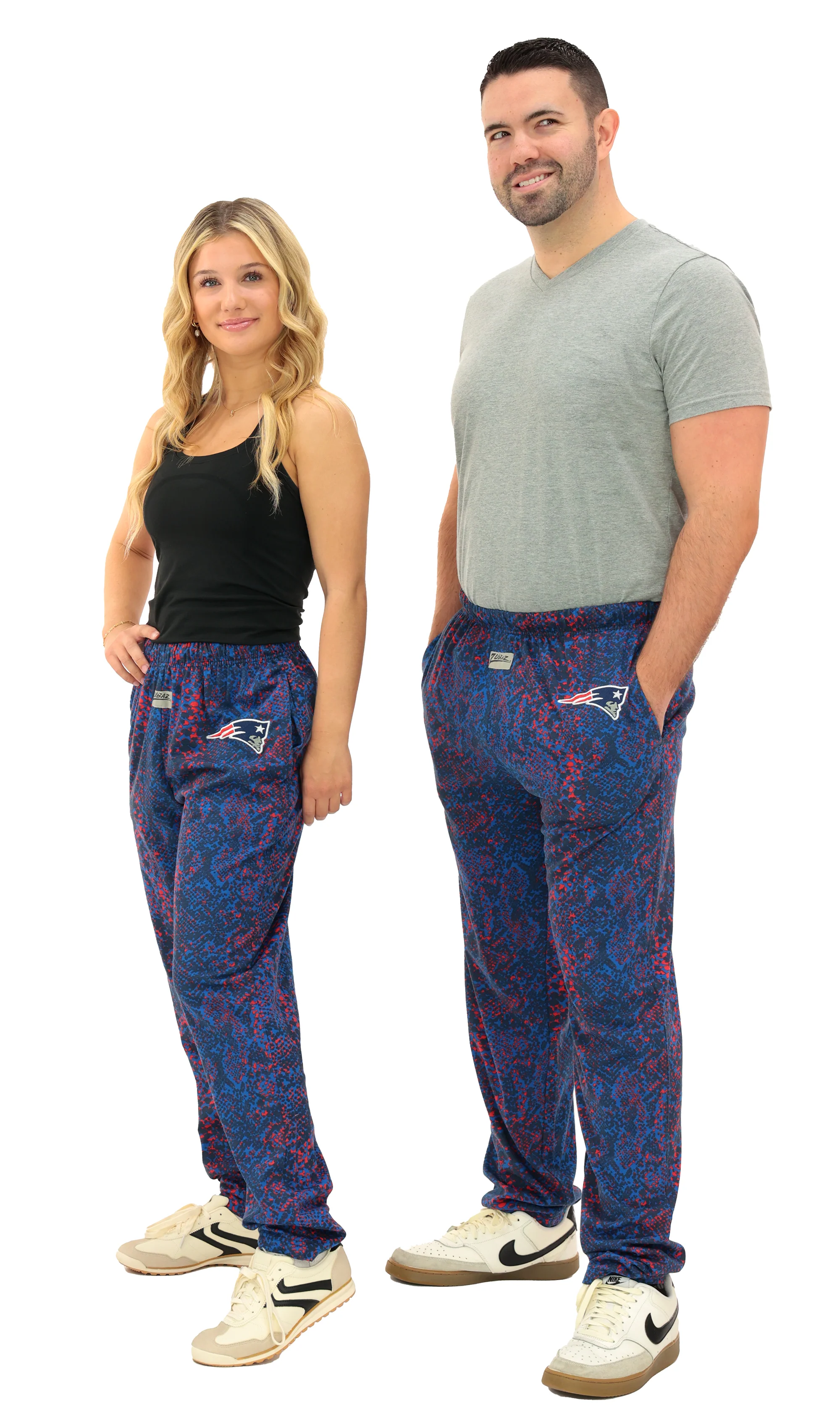 Zubaz NFL Adult Unisex Z88 Embroidered Post Pattern Pant, New England Patriots, X-Small - Image 35