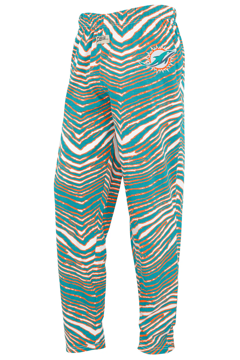 Zubaz NFL UNISEX Z88 3 Color Zebra Direct Embroidered Logo Pants, MIAMI DOLPHINS