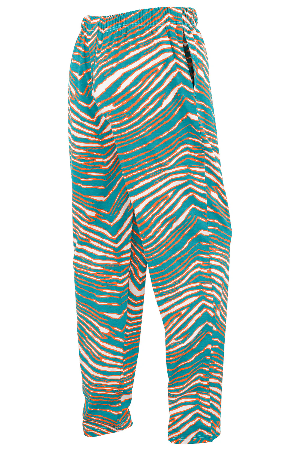 Zubaz NFL UNISEX Z88 3 Color Zebra Direct Embroidered Logo Pants, MIAMI DOLPHINS - Image 2