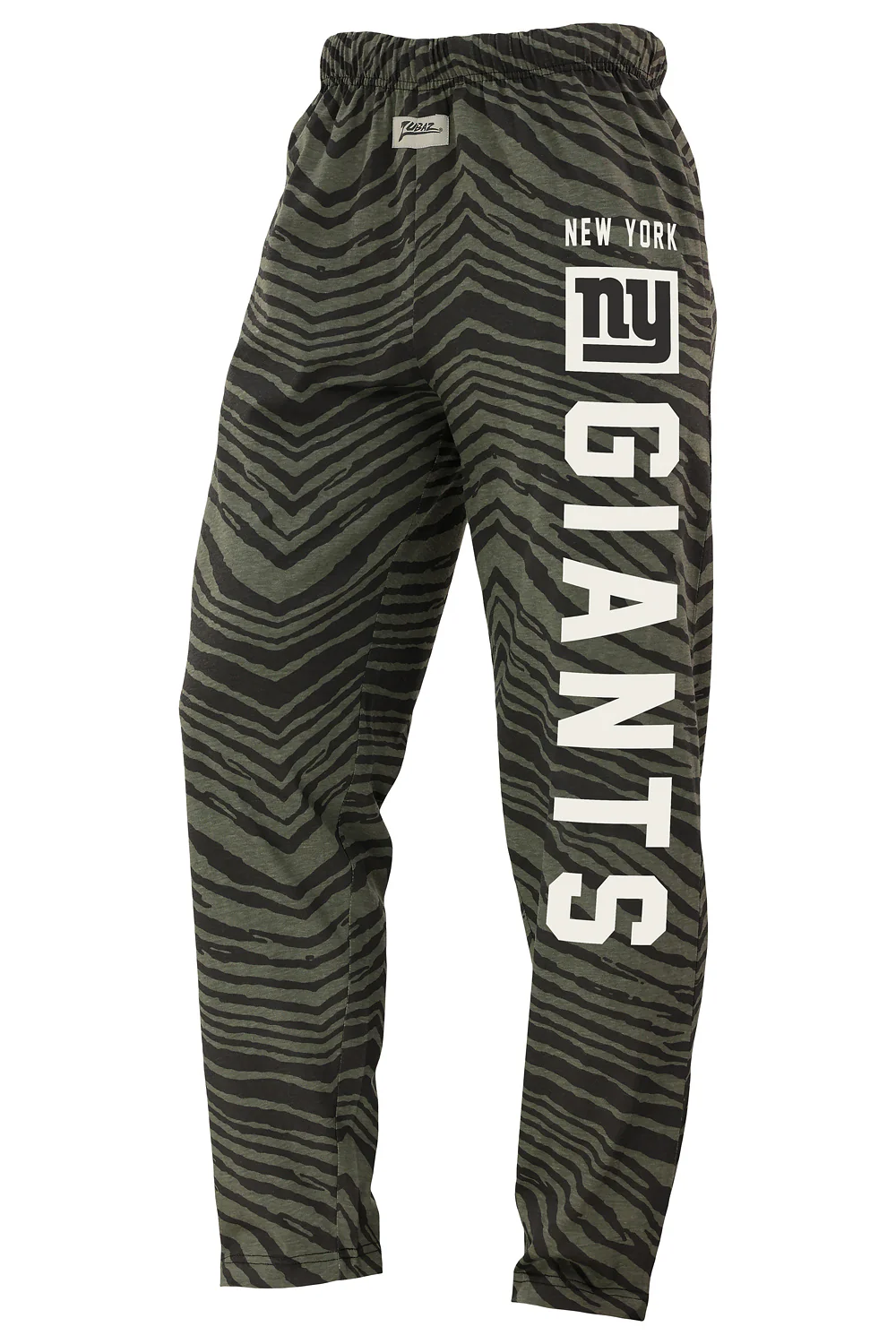 Zubaz NFL Adult Unisex Z88 Black Tonal Pants, New York Giants