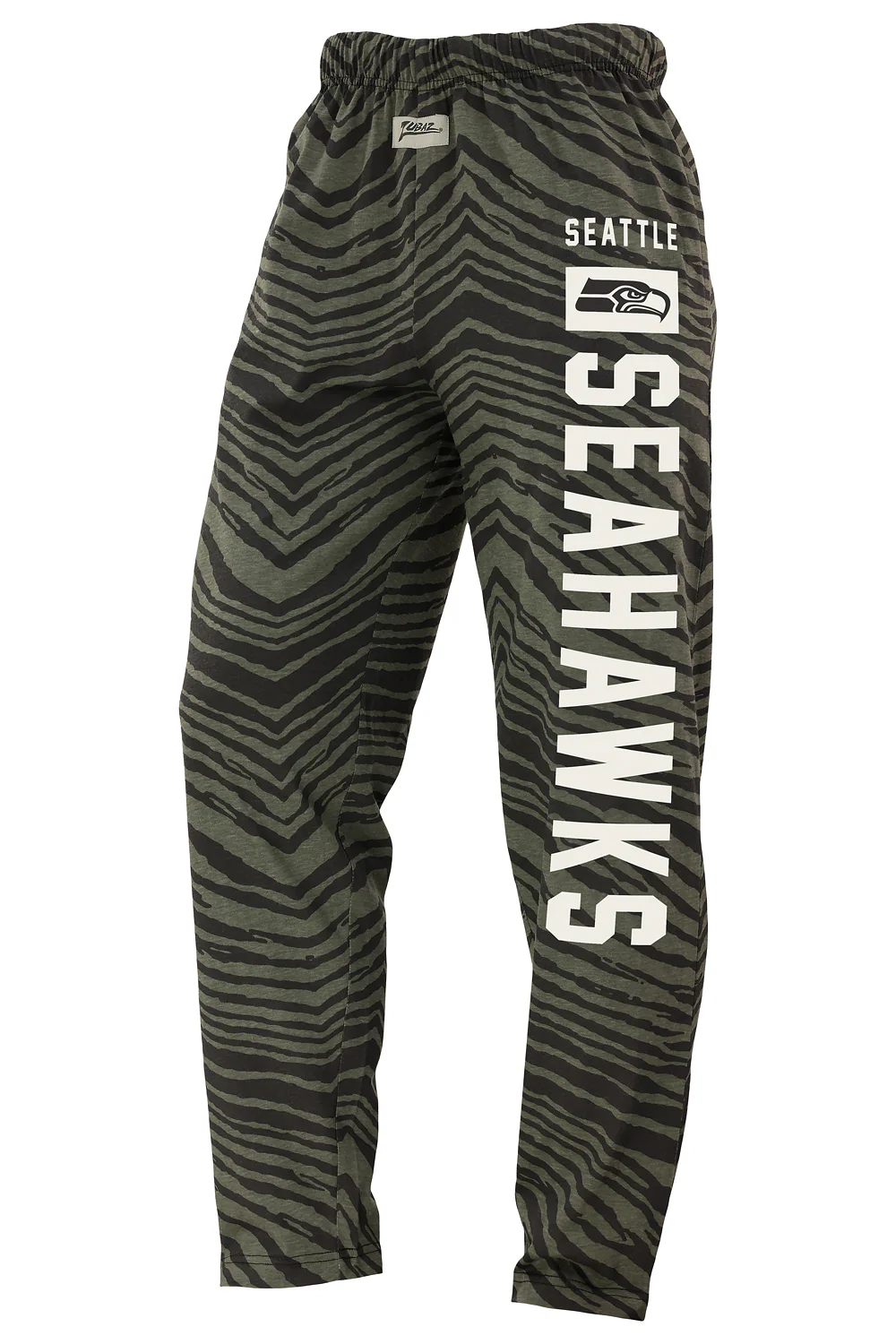 Zubaz NFL Adult Unisex Z88 Black Tonal Pants, Seattle Seahawks