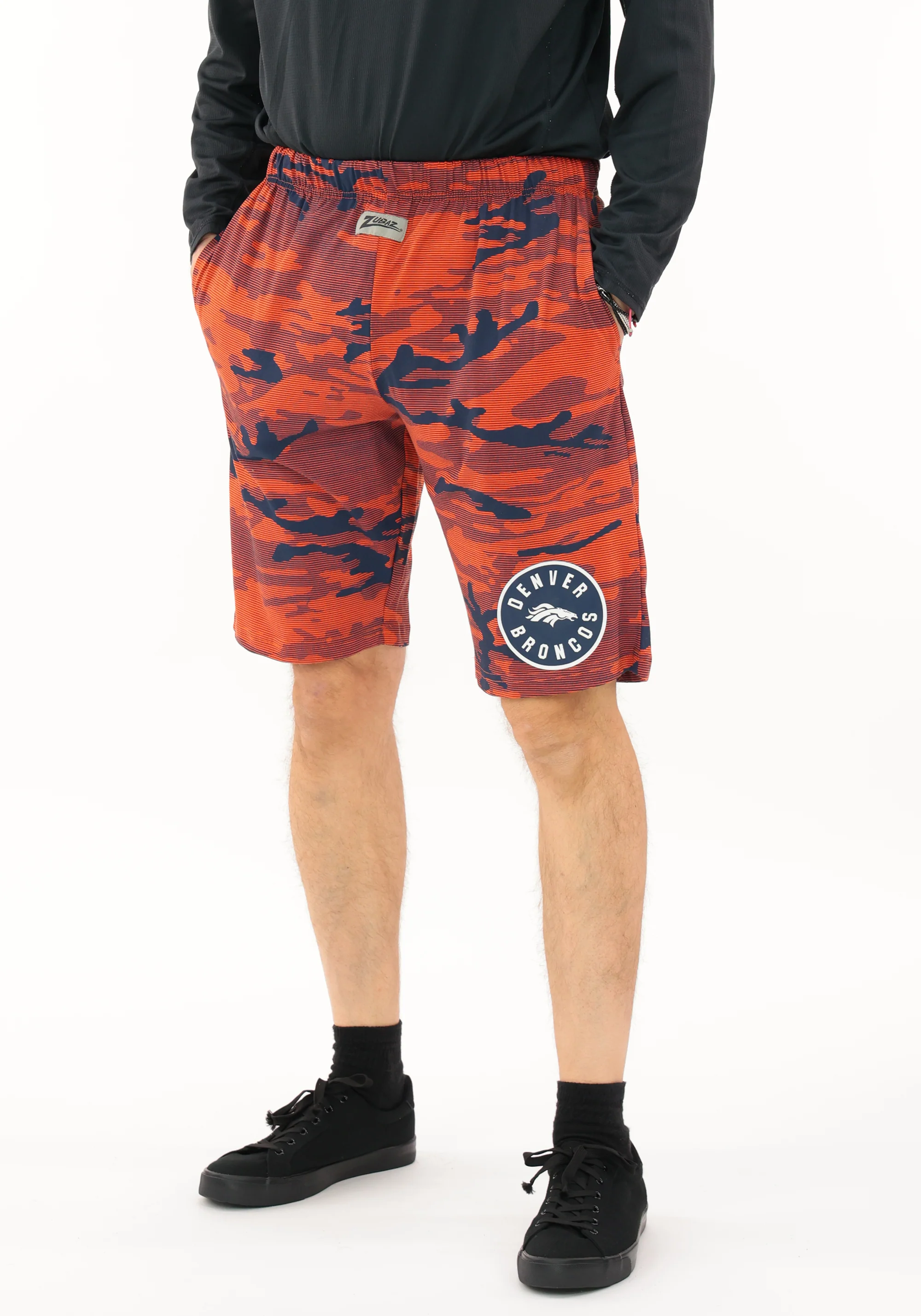 Zubaz NFL Adult Unisex Z88 Camo Lines Shorts, Denver Broncos - Image 40