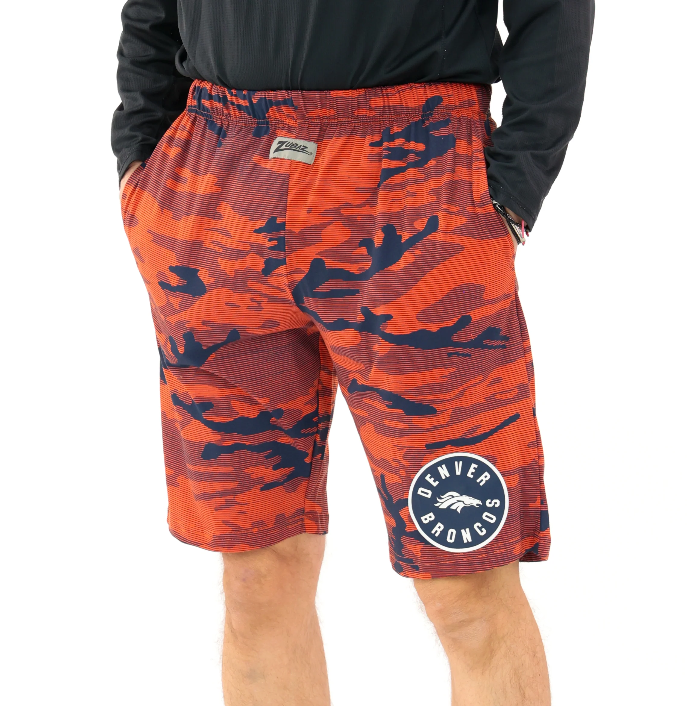 Zubaz NFL Adult Unisex Z88 Camo Lines Shorts, Denver Broncos - Image 60