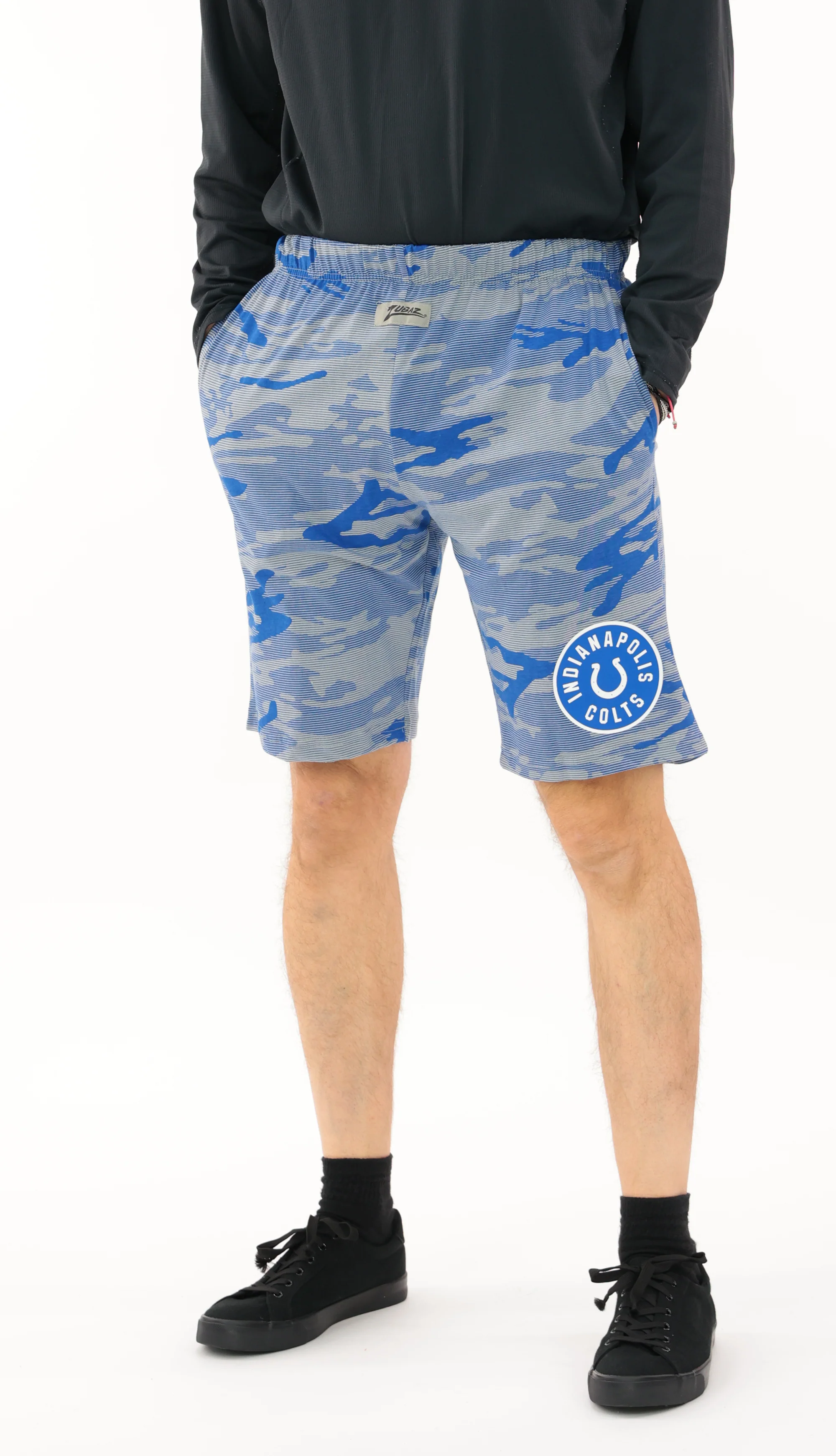 Zubaz NFL Adult Unisex Z88 Camo Lines Shorts, Indianapolis Colts - Image 33