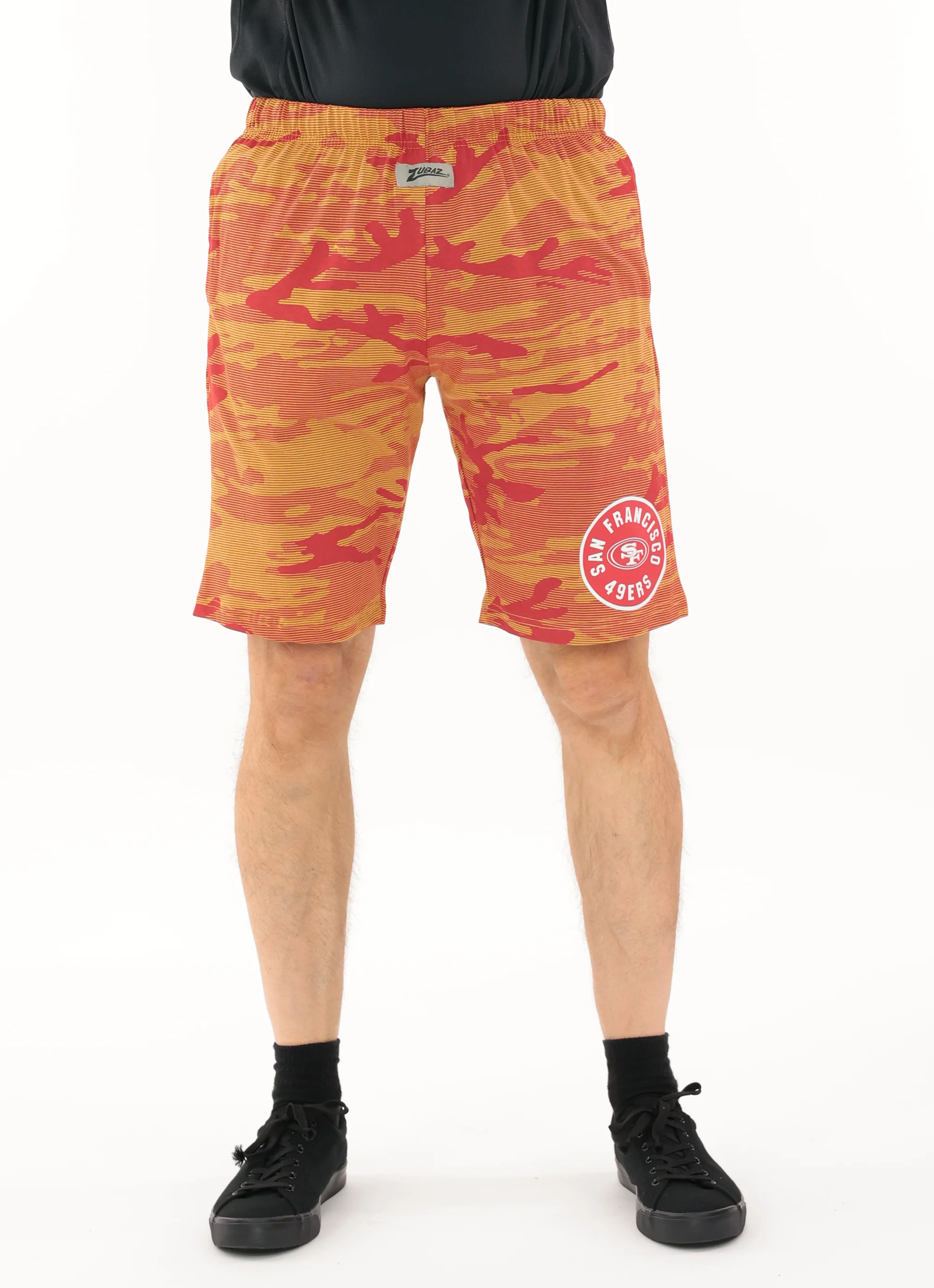 Zubaz NFL Adult Unisex Z88 Camo Lines Shorts, San Francisco 49ers - Image 11