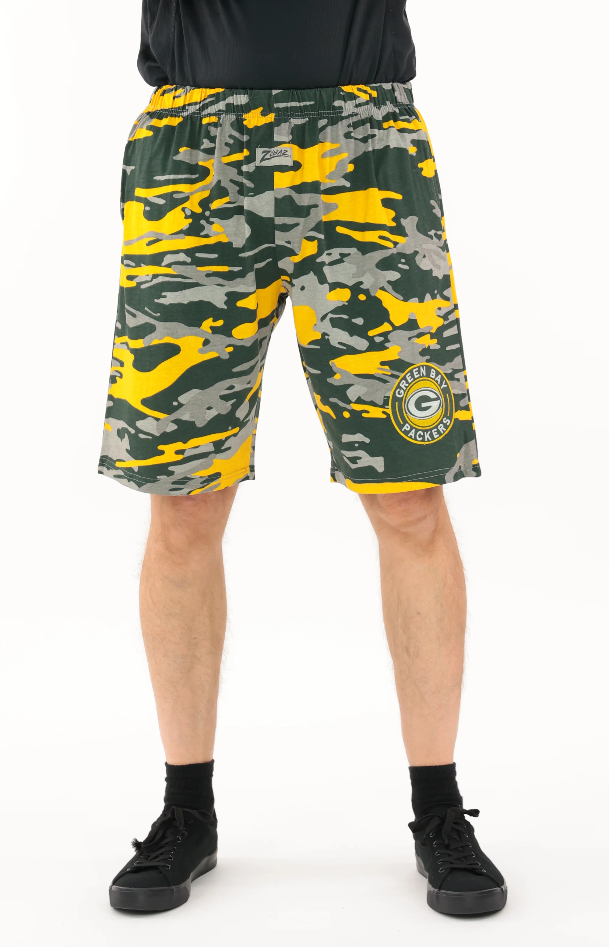 Zubaz NFL Adult Unisex Z88 Embroidered Alt Camo Shorts, Green Bay Packers - Image 48